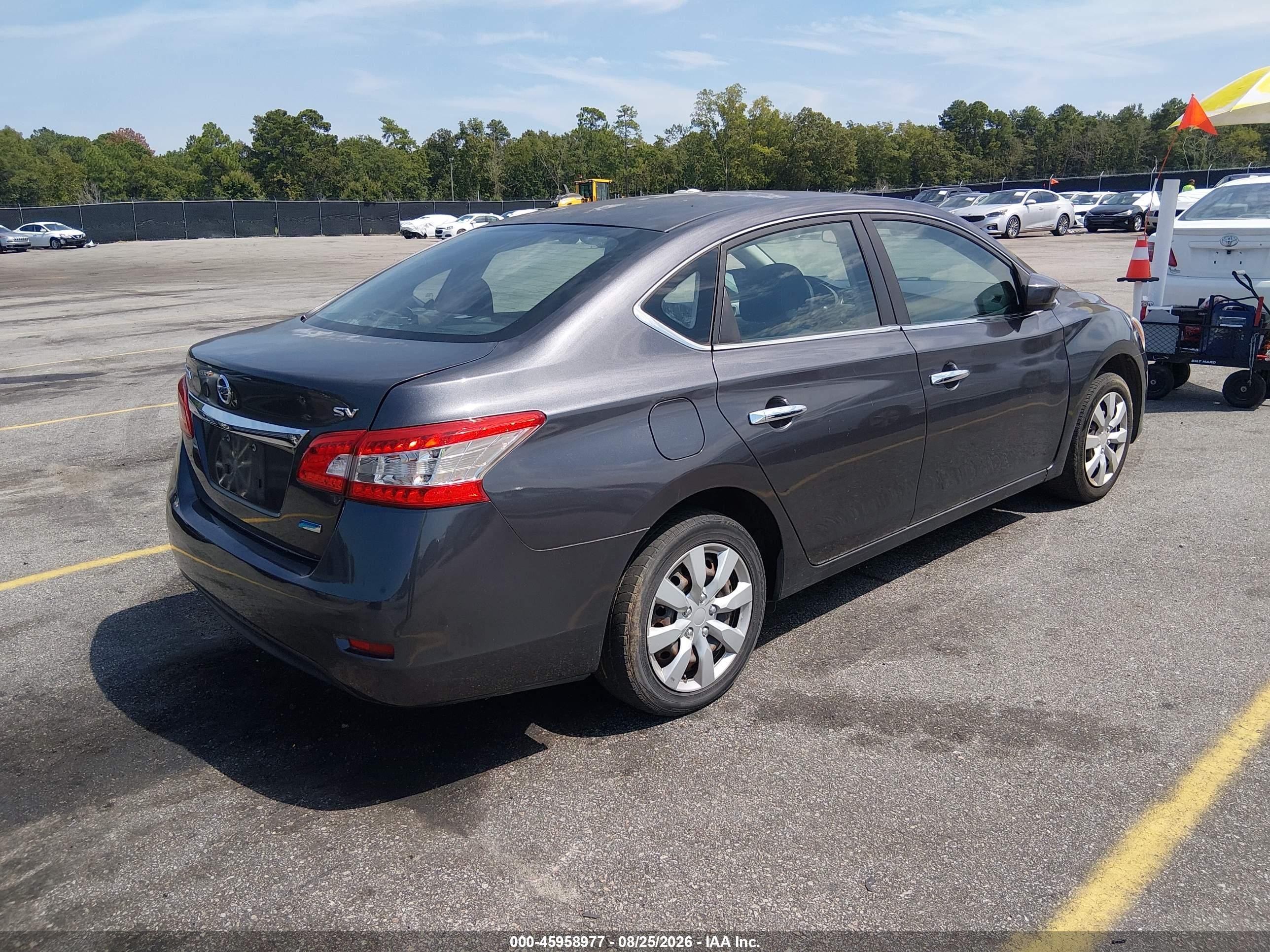 2014 Nissan Sentra Sv Gray vin: 3N1AB7AP7EY232825