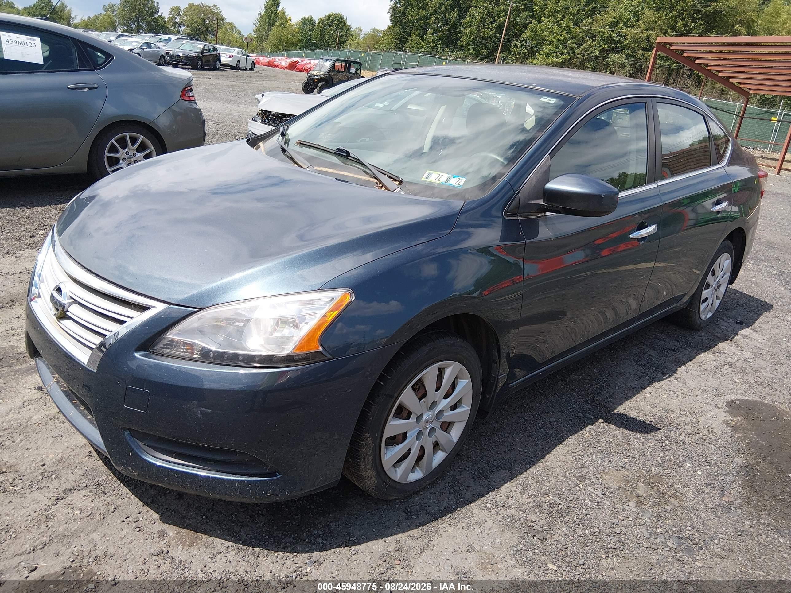 2014 Nissan Sentra S Gray vin: 3N1AB7AP7EY236339
