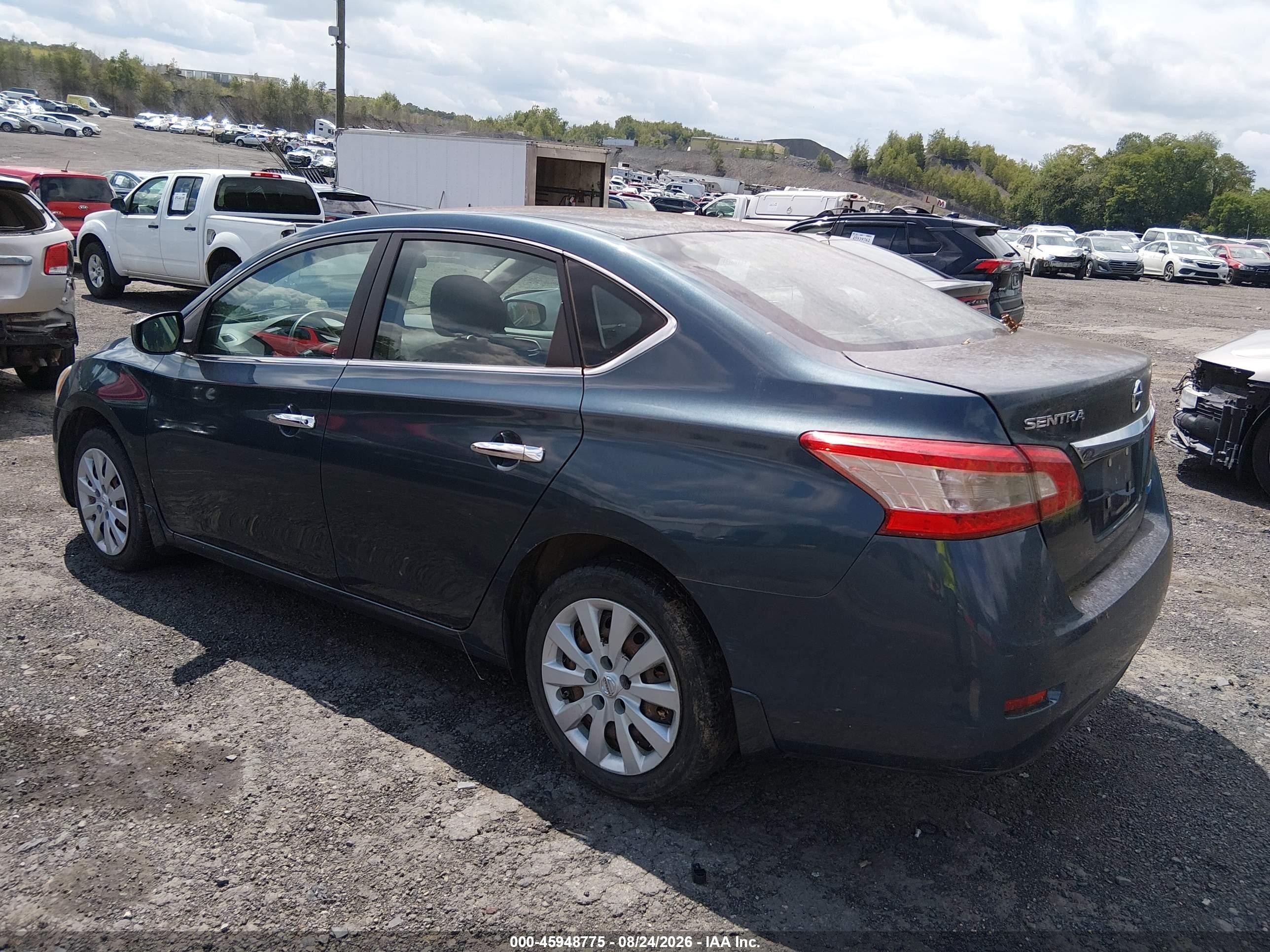 2014 Nissan Sentra S Gray vin: 3N1AB7AP7EY236339