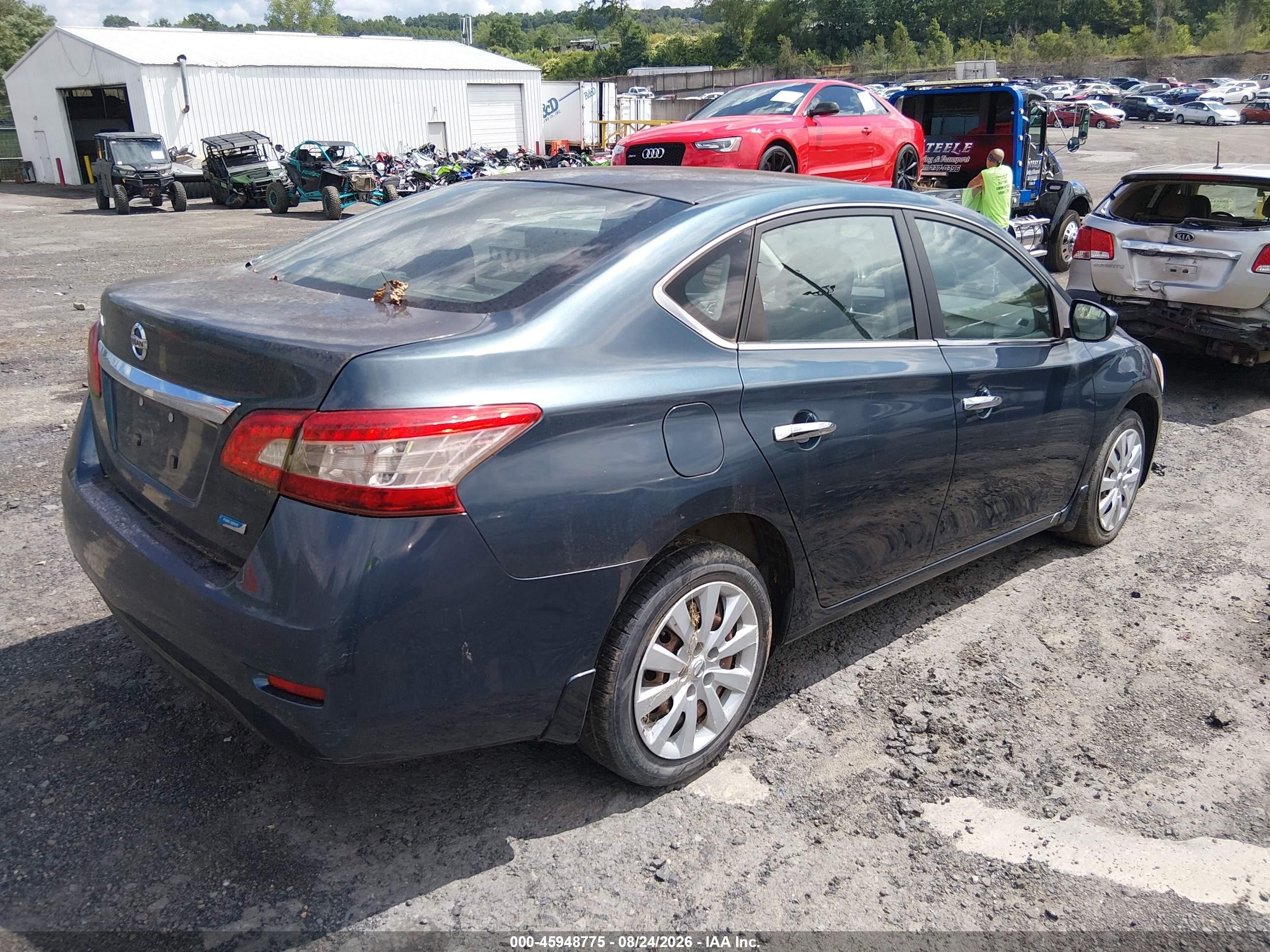 2014 Nissan Sentra S Gray vin: 3N1AB7AP7EY236339