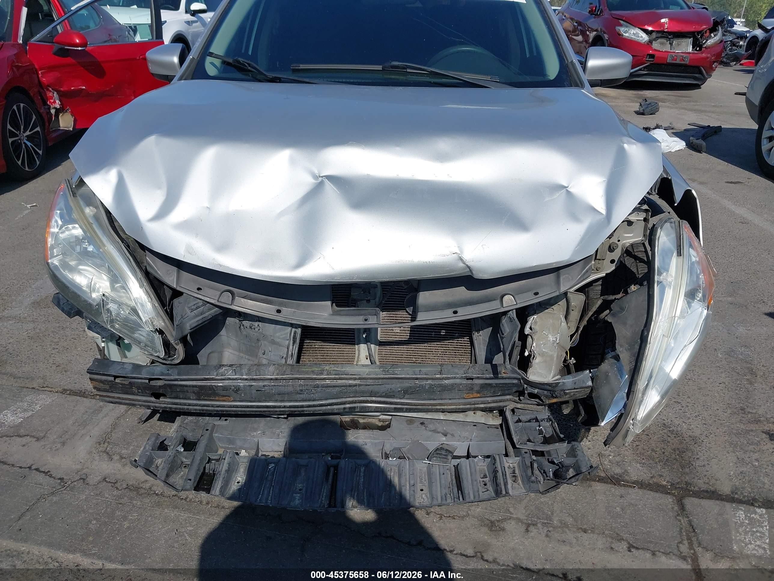 2014 Nissan Sentra Fe+ S/fe+ Sv/s/sl/sr/sv Silver vin: 3N1AB7AP7EY237068