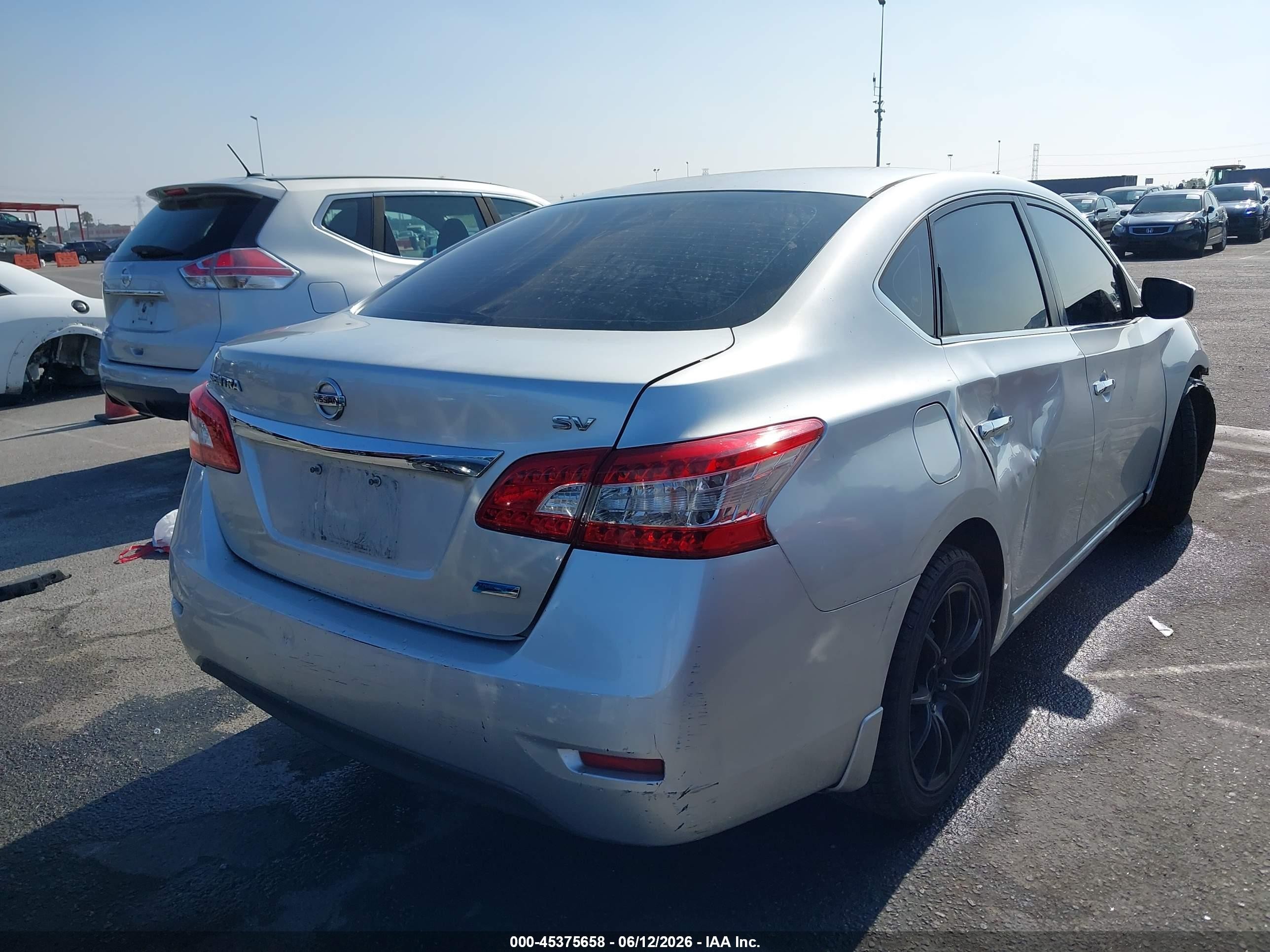 2014 Nissan Sentra Fe+ S/fe+ Sv/s/sl/sr/sv Silver vin: 3N1AB7AP7EY237068
