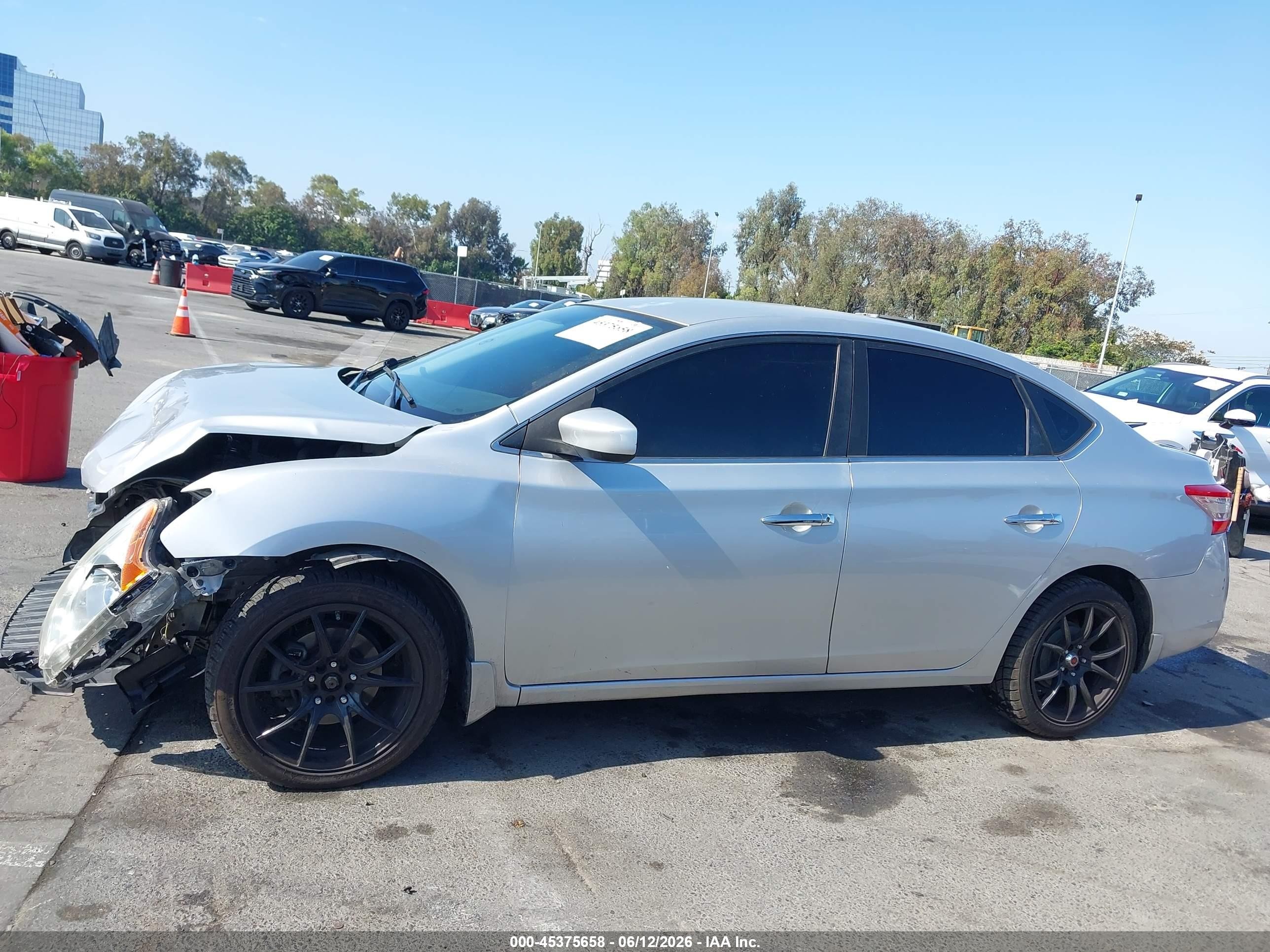 2014 Nissan Sentra Fe+ S/fe+ Sv/s/sl/sr/sv Silver vin: 3N1AB7AP7EY237068