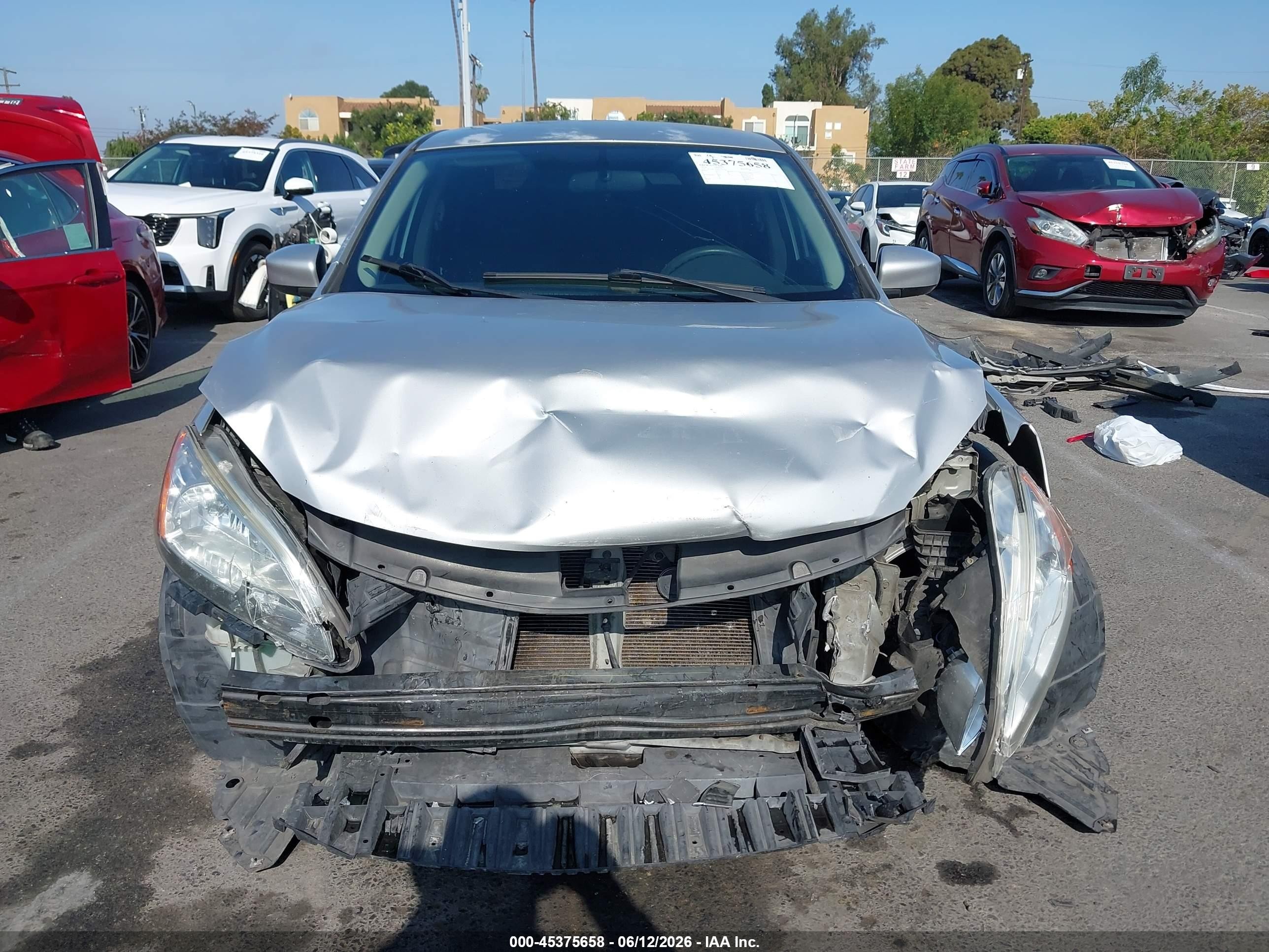 2014 Nissan Sentra Fe+ S/fe+ Sv/s/sl/sr/sv Silver vin: 3N1AB7AP7EY237068