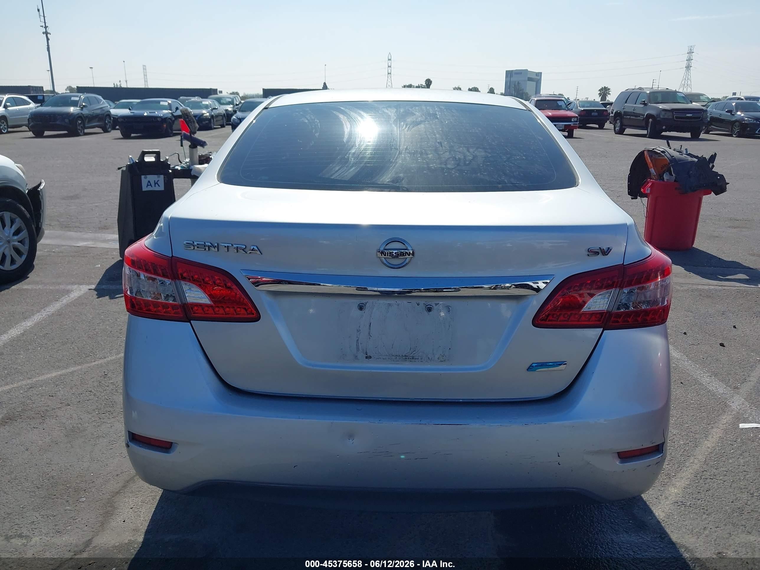 2014 Nissan Sentra Fe+ S/fe+ Sv/s/sl/sr/sv Silver vin: 3N1AB7AP7EY237068