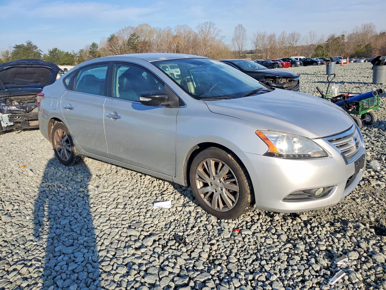2014 Nissan Sentra Sl Серебряный vin: 3N1AB7AP7EY246689