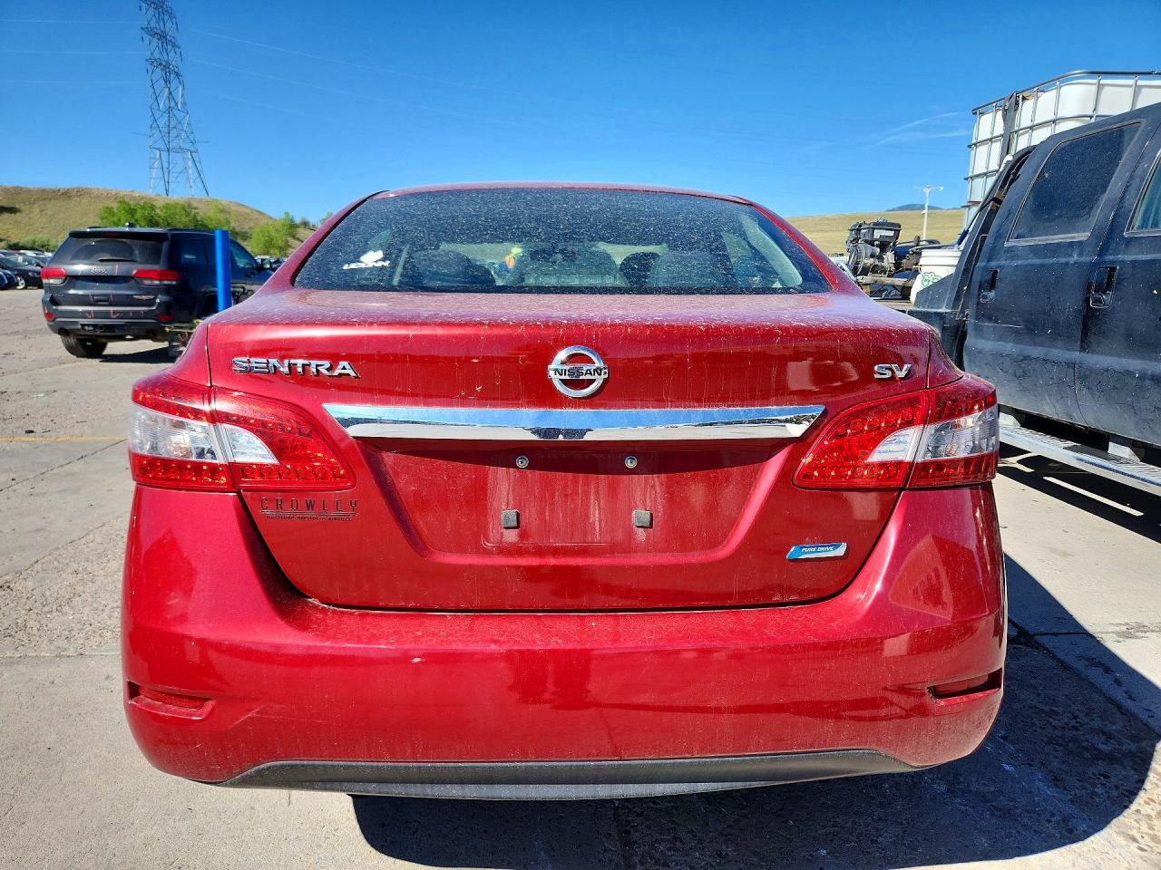 2014 Nissan Sentra Sv Red vin: 3N1AB7AP7EY249480