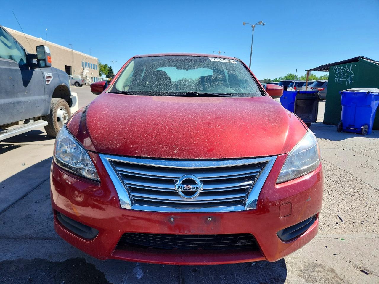 2014 Nissan Sentra Sv Red vin: 3N1AB7AP7EY249480