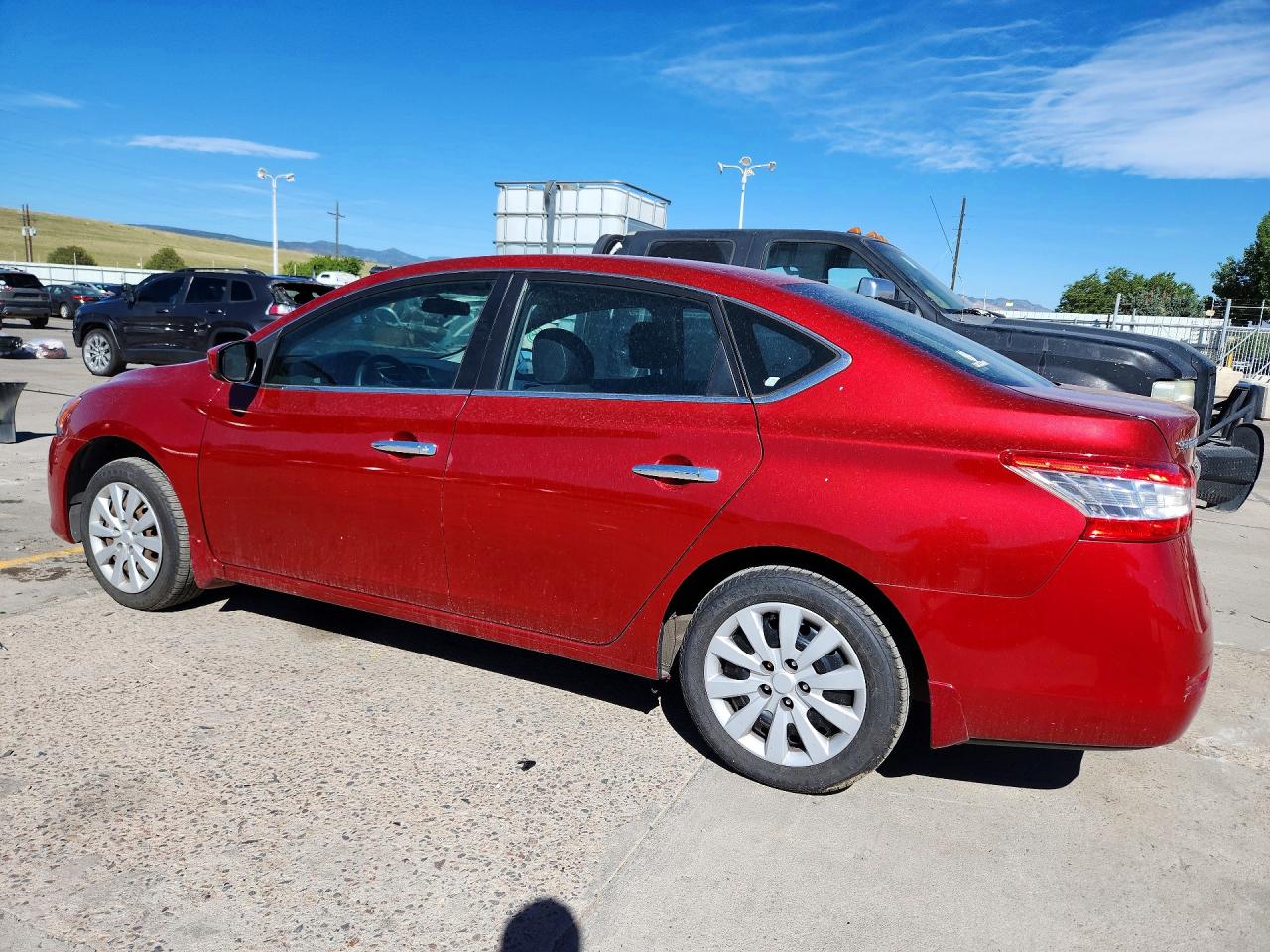2014 Nissan Sentra Sv Red vin: 3N1AB7AP7EY249480