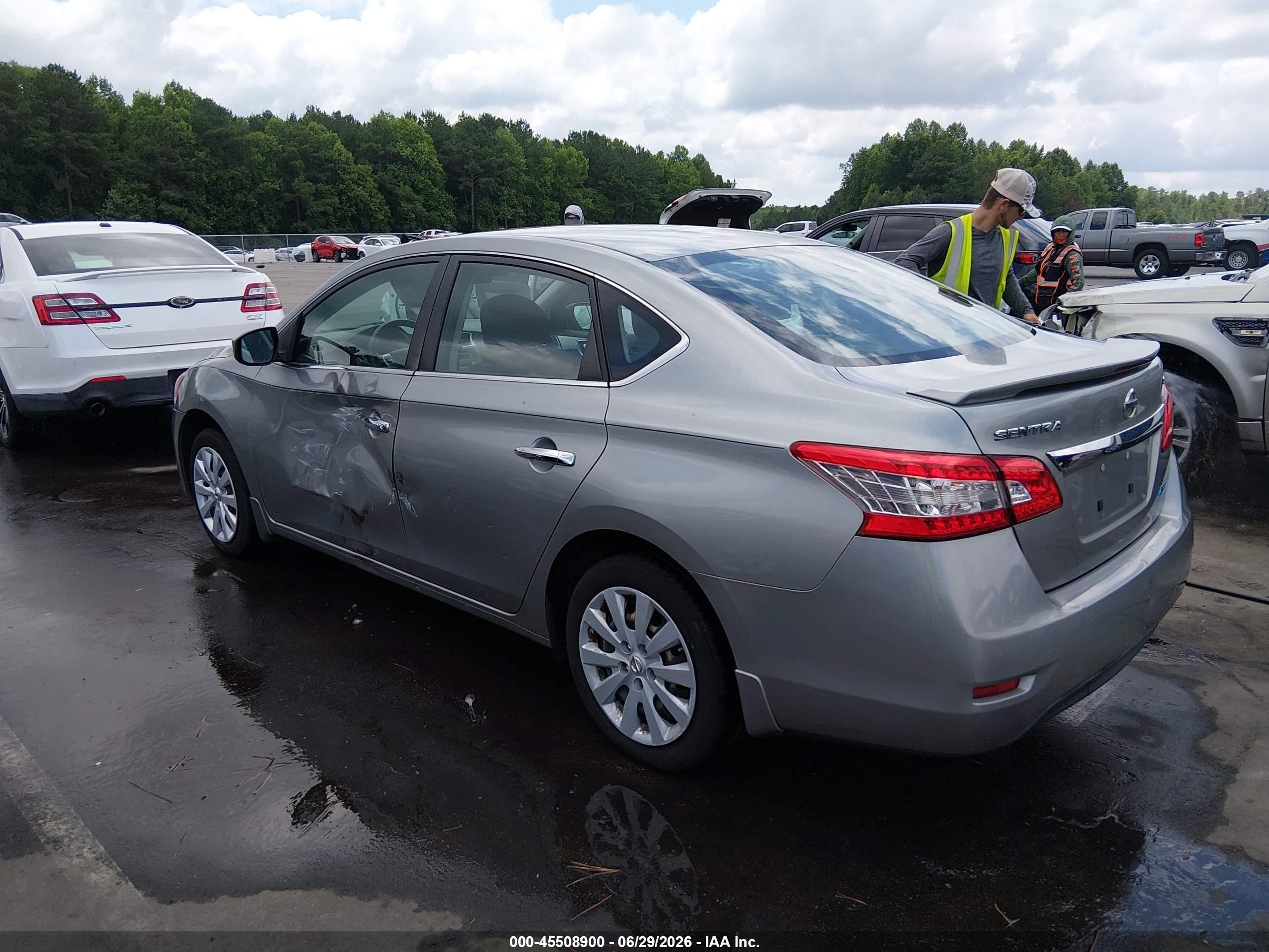 2014 Nissan Sentra Fe+ S/fe+ Sv/s/sl/sr/sv Silver vin: 3N1AB7AP7EY249690