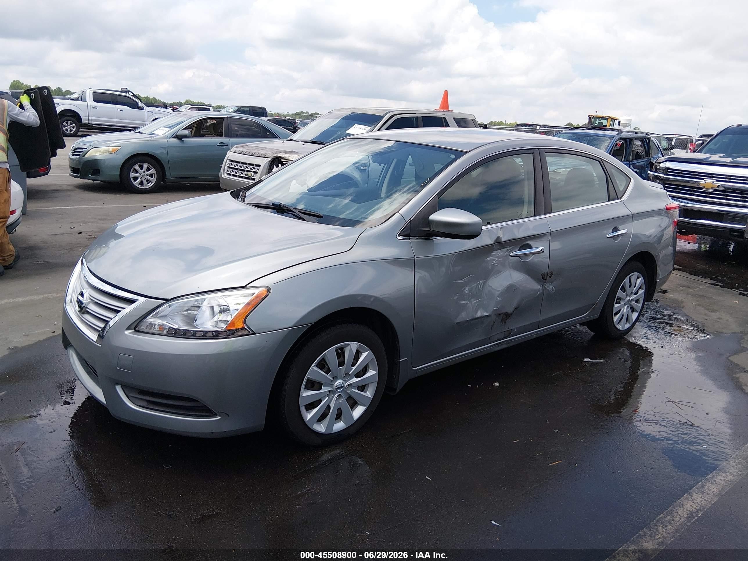 2014 Nissan Sentra Fe+ S/fe+ Sv/s/sl/sr/sv Silver vin: 3N1AB7AP7EY249690