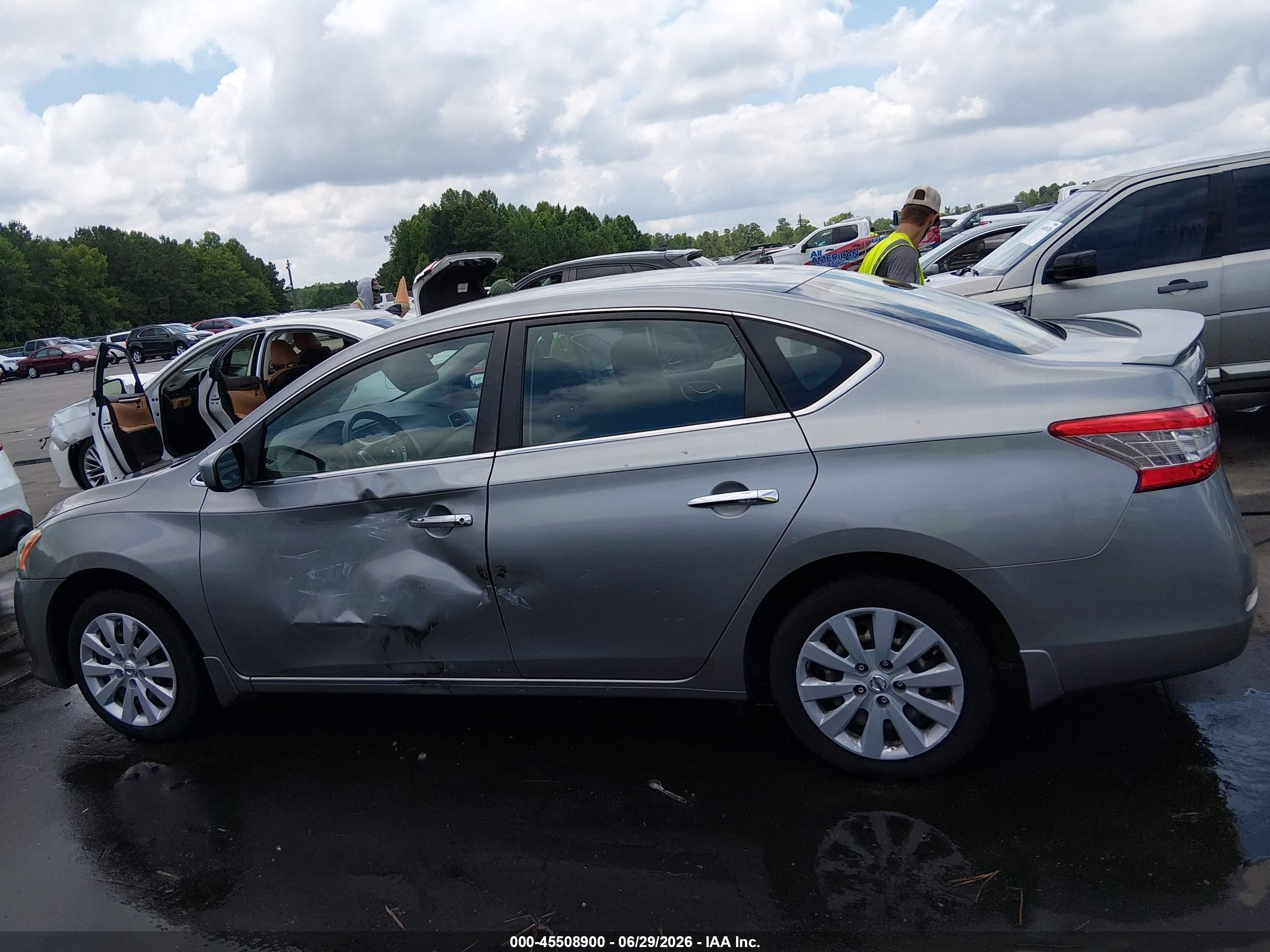 2014 Nissan Sentra Fe+ S/fe+ Sv/s/sl/sr/sv Silver vin: 3N1AB7AP7EY249690