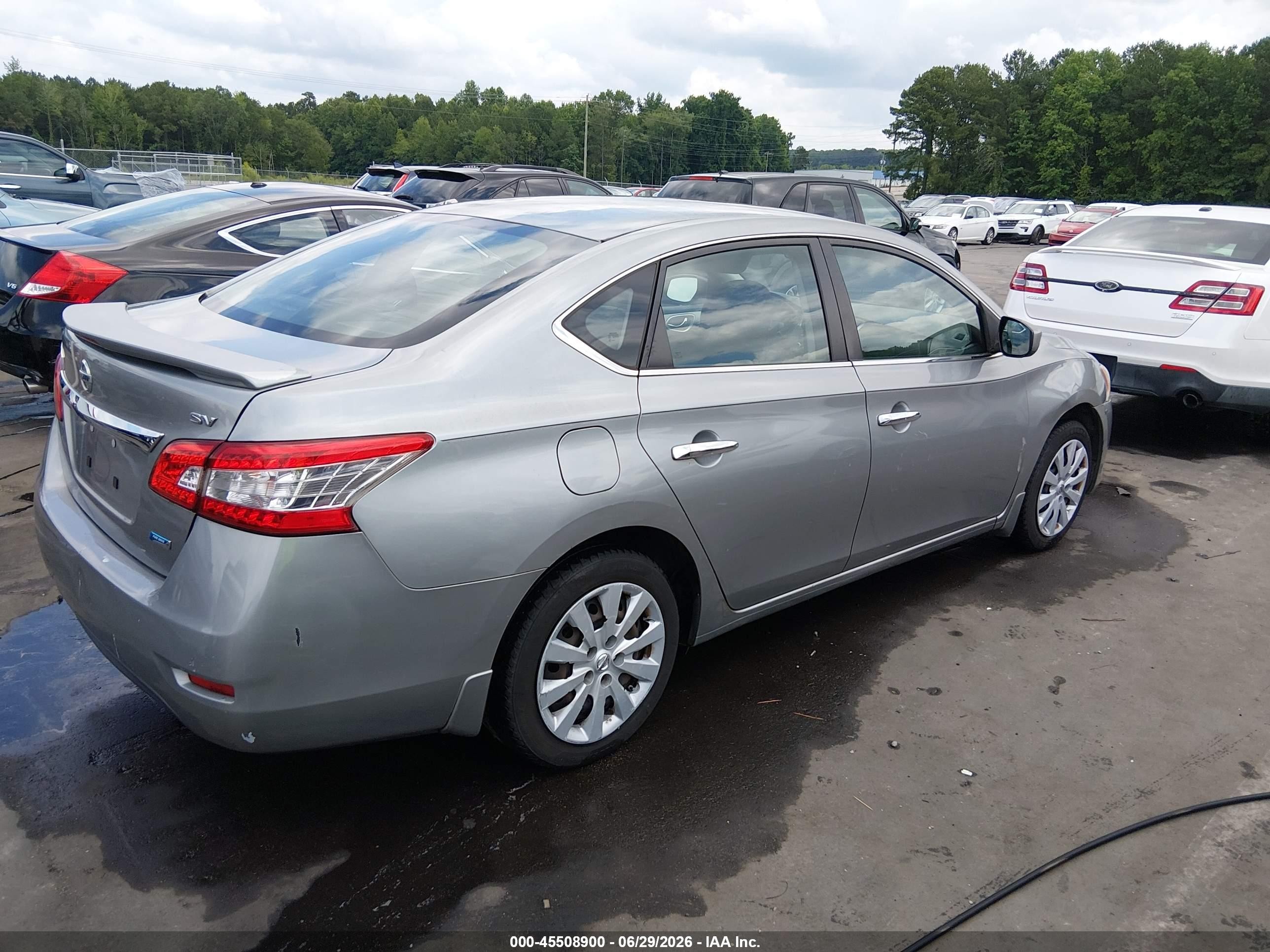2014 Nissan Sentra Fe+ S/fe+ Sv/s/sl/sr/sv Silver vin: 3N1AB7AP7EY249690