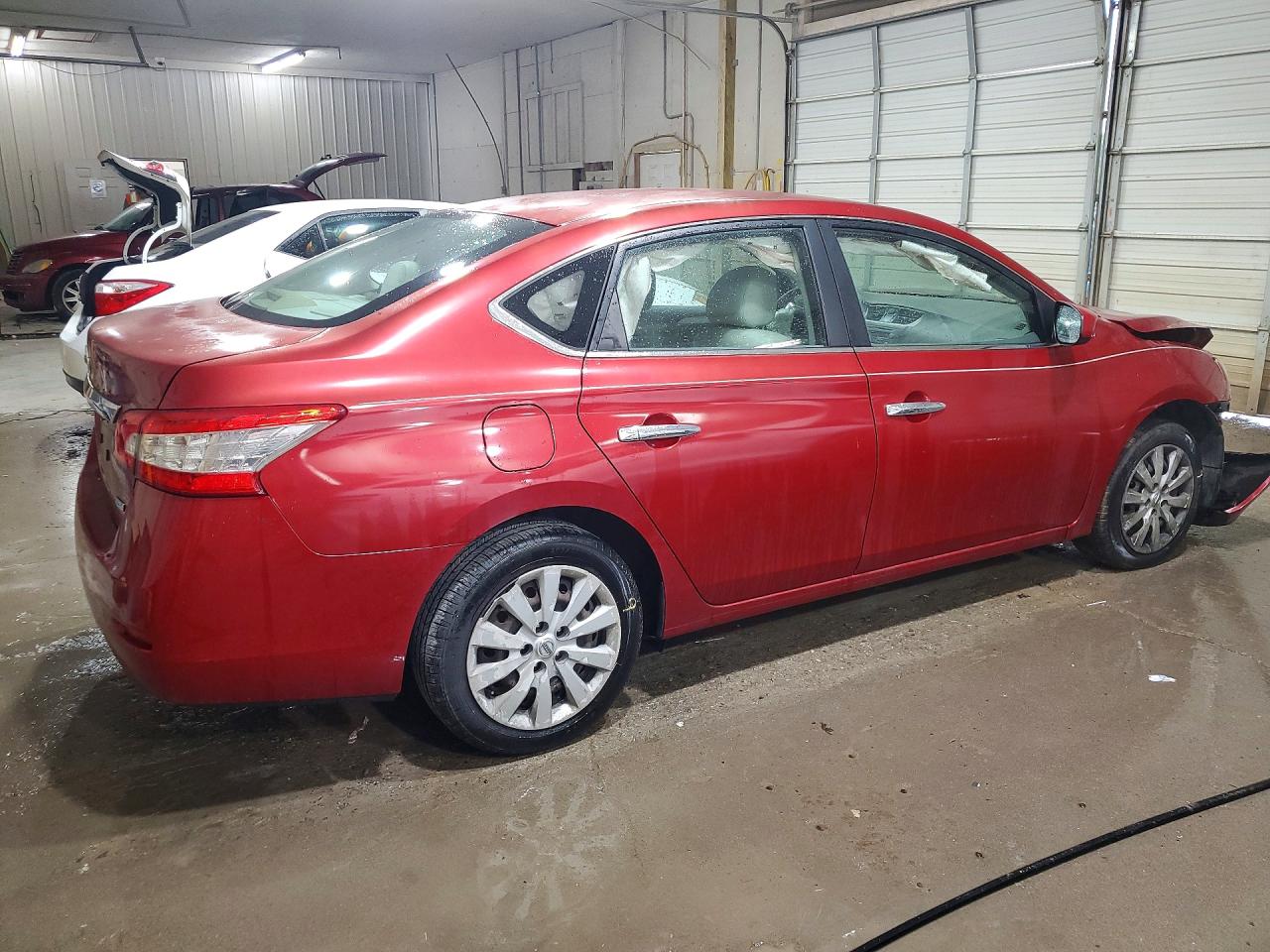 2014 Nissan Sentra S Red vin: 3N1AB7AP7EY250256