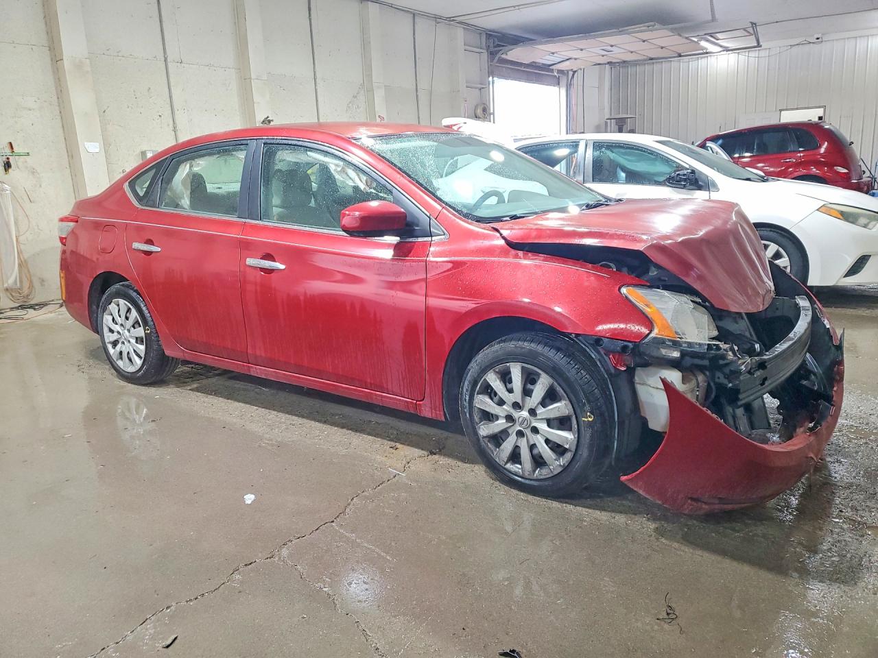2014 Nissan Sentra S Red vin: 3N1AB7AP7EY250256