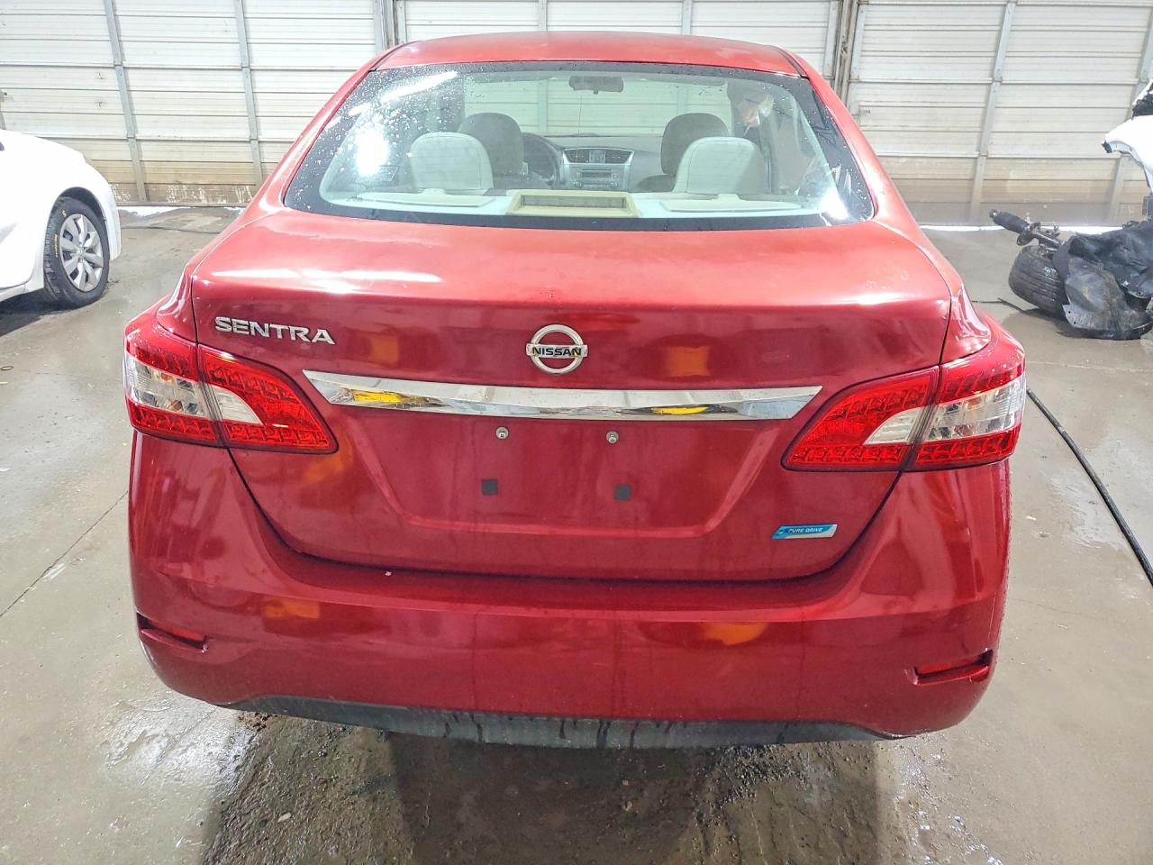 2014 Nissan Sentra S Red vin: 3N1AB7AP7EY250256