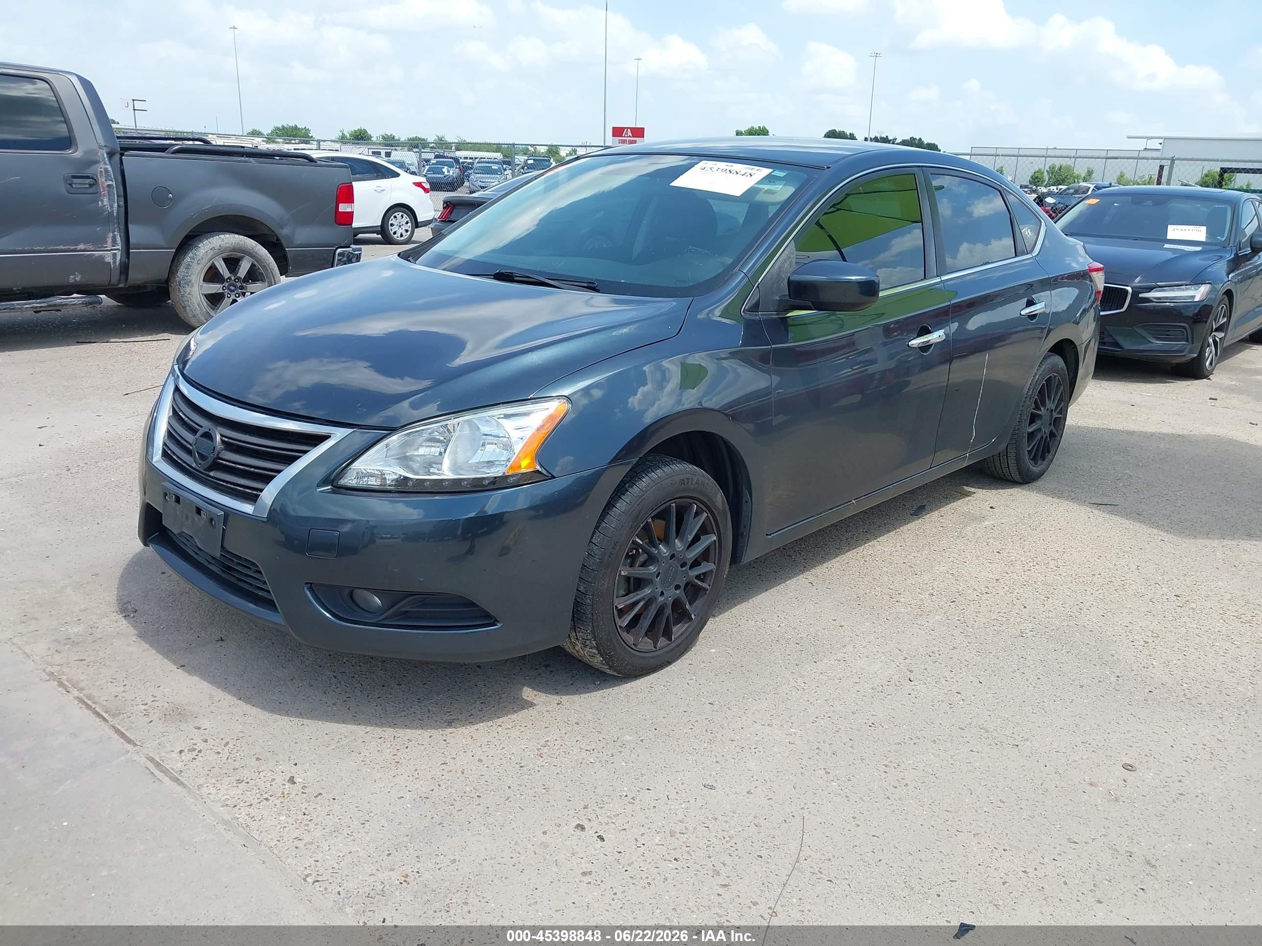 2014 Nissan Sentra Sv Gray vin: 3N1AB7AP7EY251021