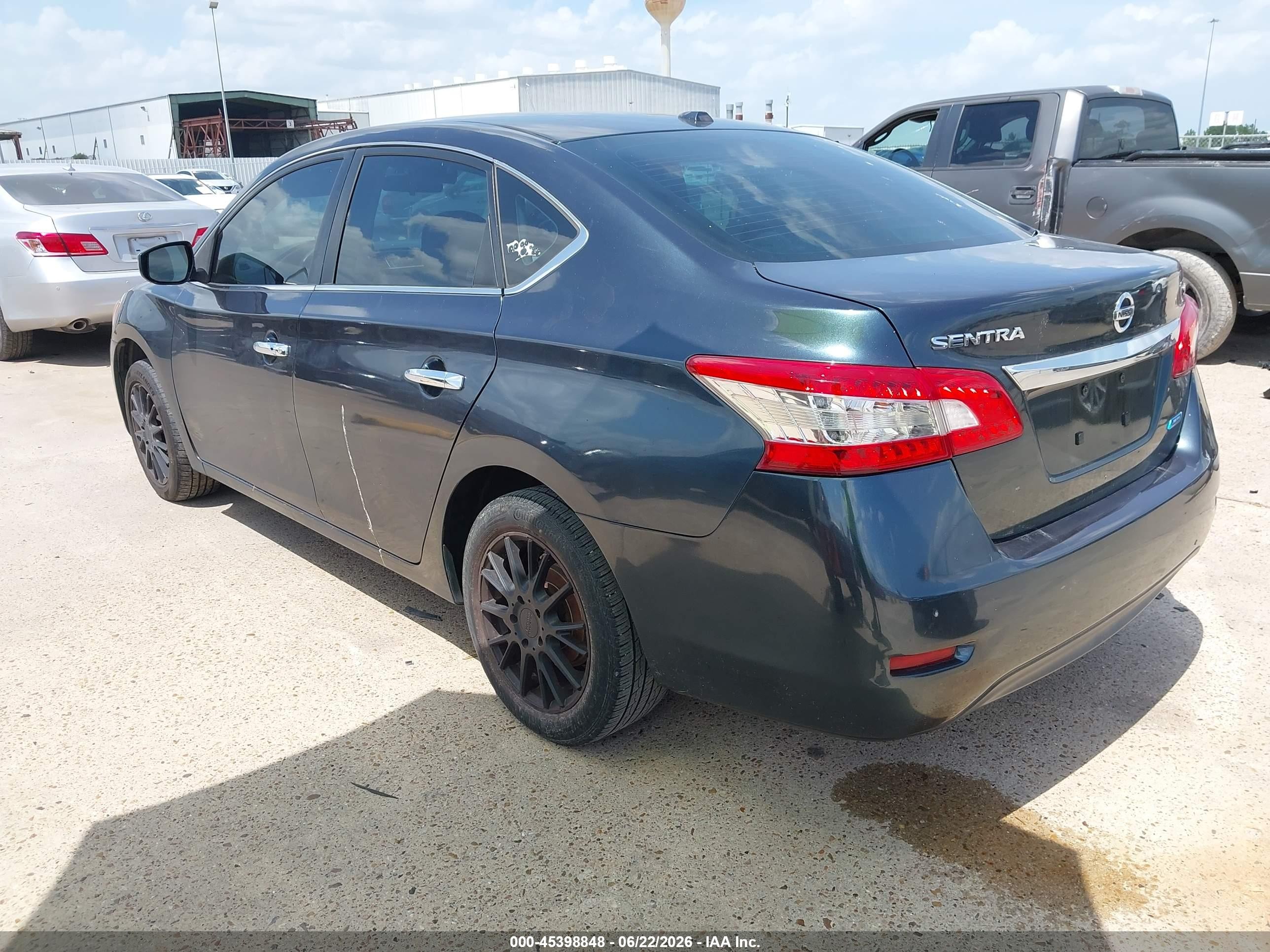 2014 Nissan Sentra Sv Gray vin: 3N1AB7AP7EY251021