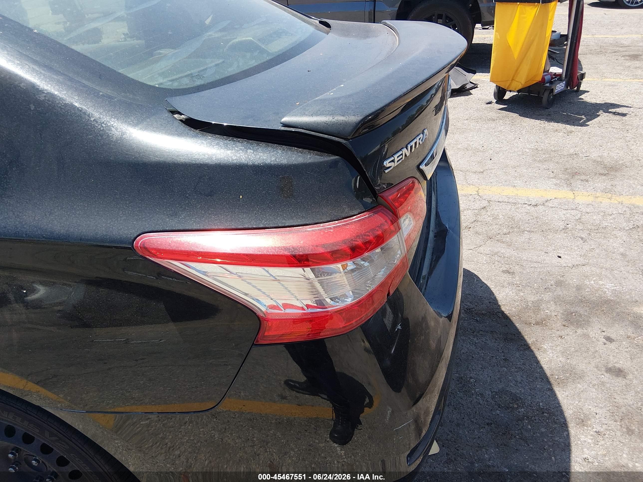 2014 Nissan Sentra S Black vin: 3N1AB7AP7EY253013
