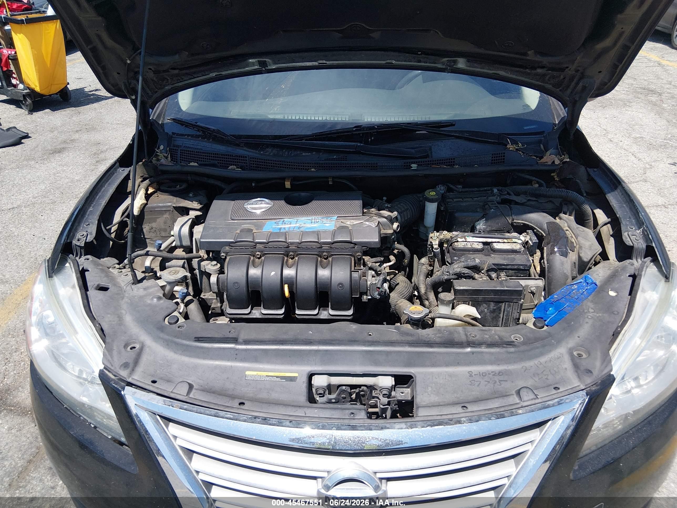 2014 Nissan Sentra S Black vin: 3N1AB7AP7EY253013