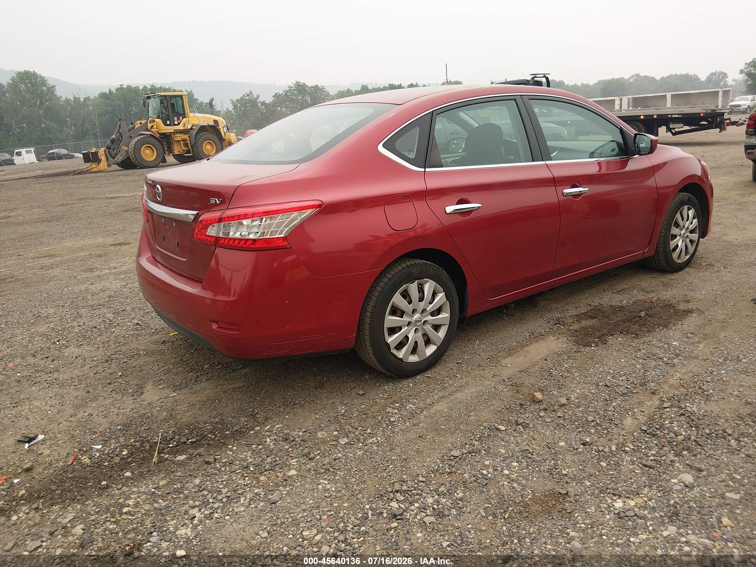 2014 Nissan Sentra Fe+ S/fe+ Sv/s/sl/sr/sv Red vin: 3N1AB7AP7EY261421