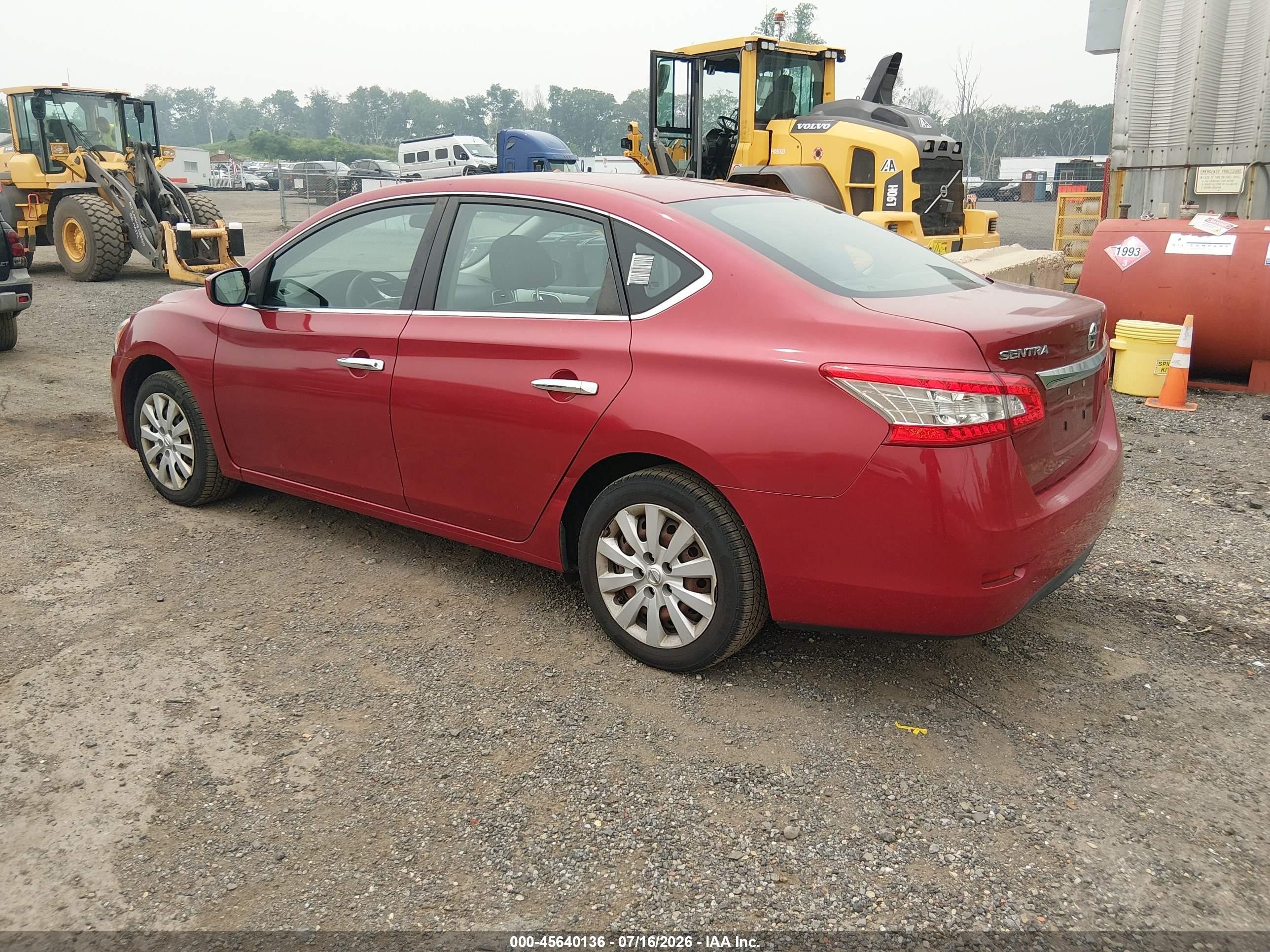 2014 Nissan Sentra Fe+ S/fe+ Sv/s/sl/sr/sv Red vin: 3N1AB7AP7EY261421