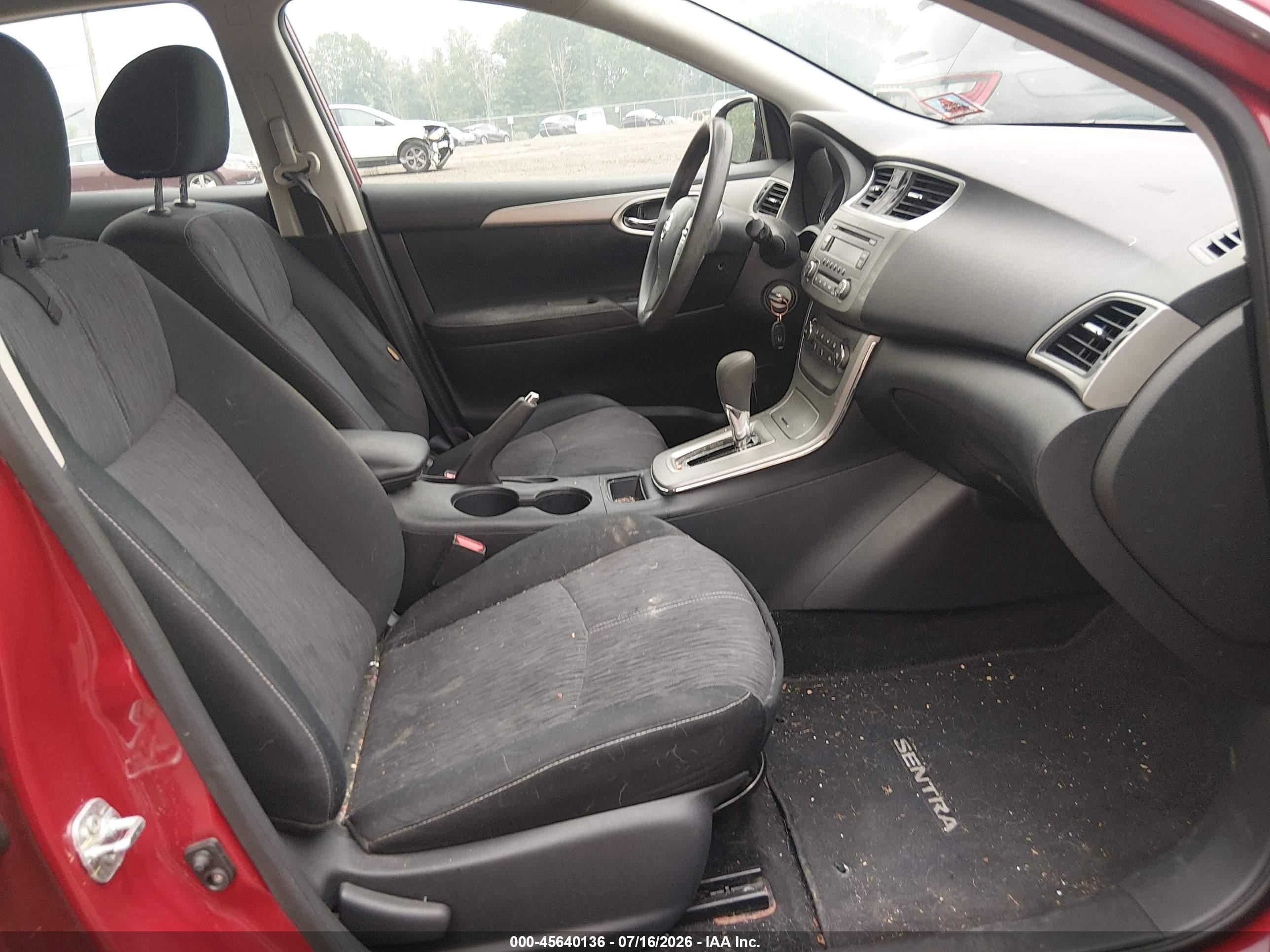 2014 Nissan Sentra Fe+ S/fe+ Sv/s/sl/sr/sv Red vin: 3N1AB7AP7EY261421