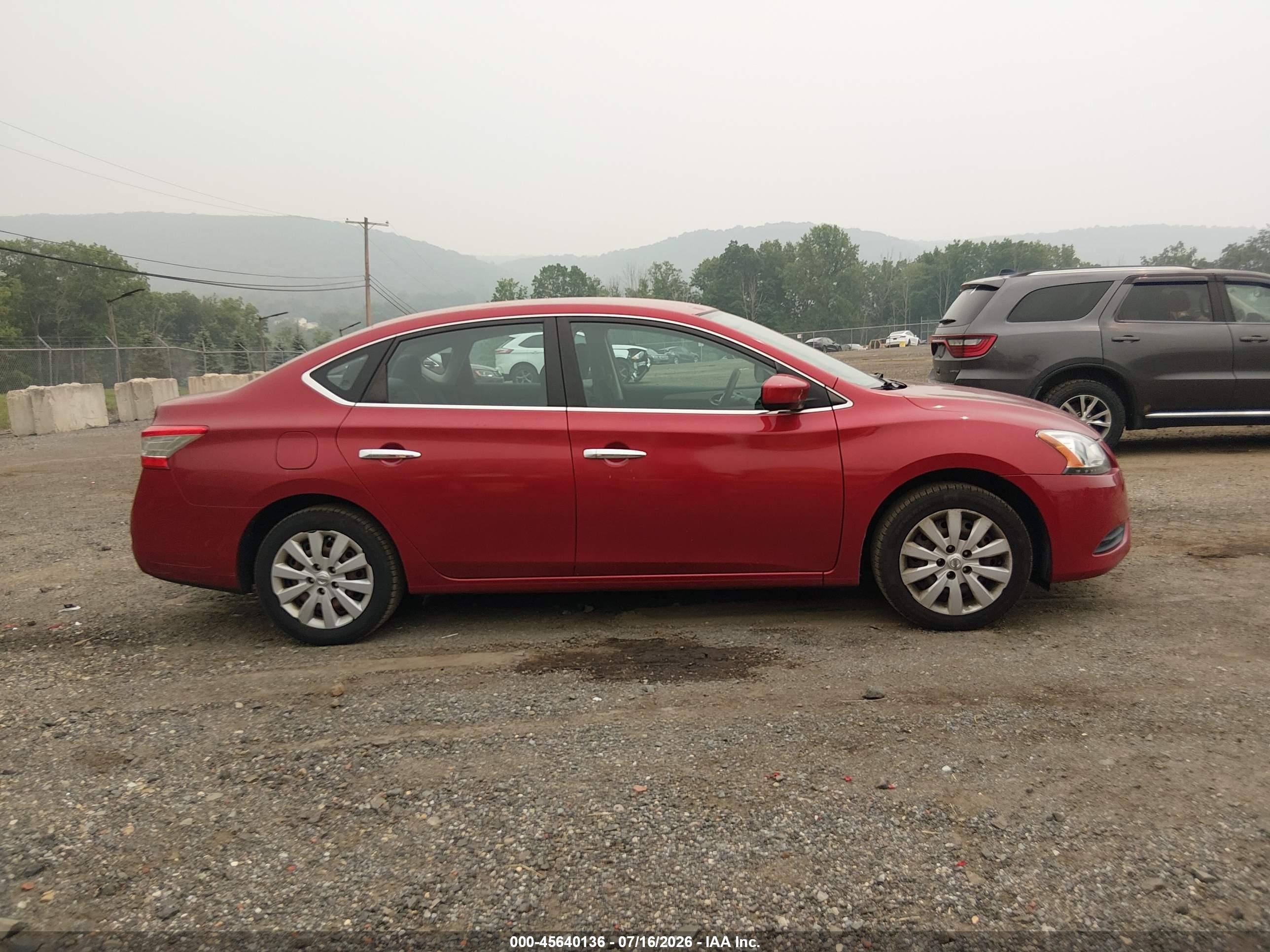 2014 Nissan Sentra Fe+ S/fe+ Sv/s/sl/sr/sv Red vin: 3N1AB7AP7EY261421