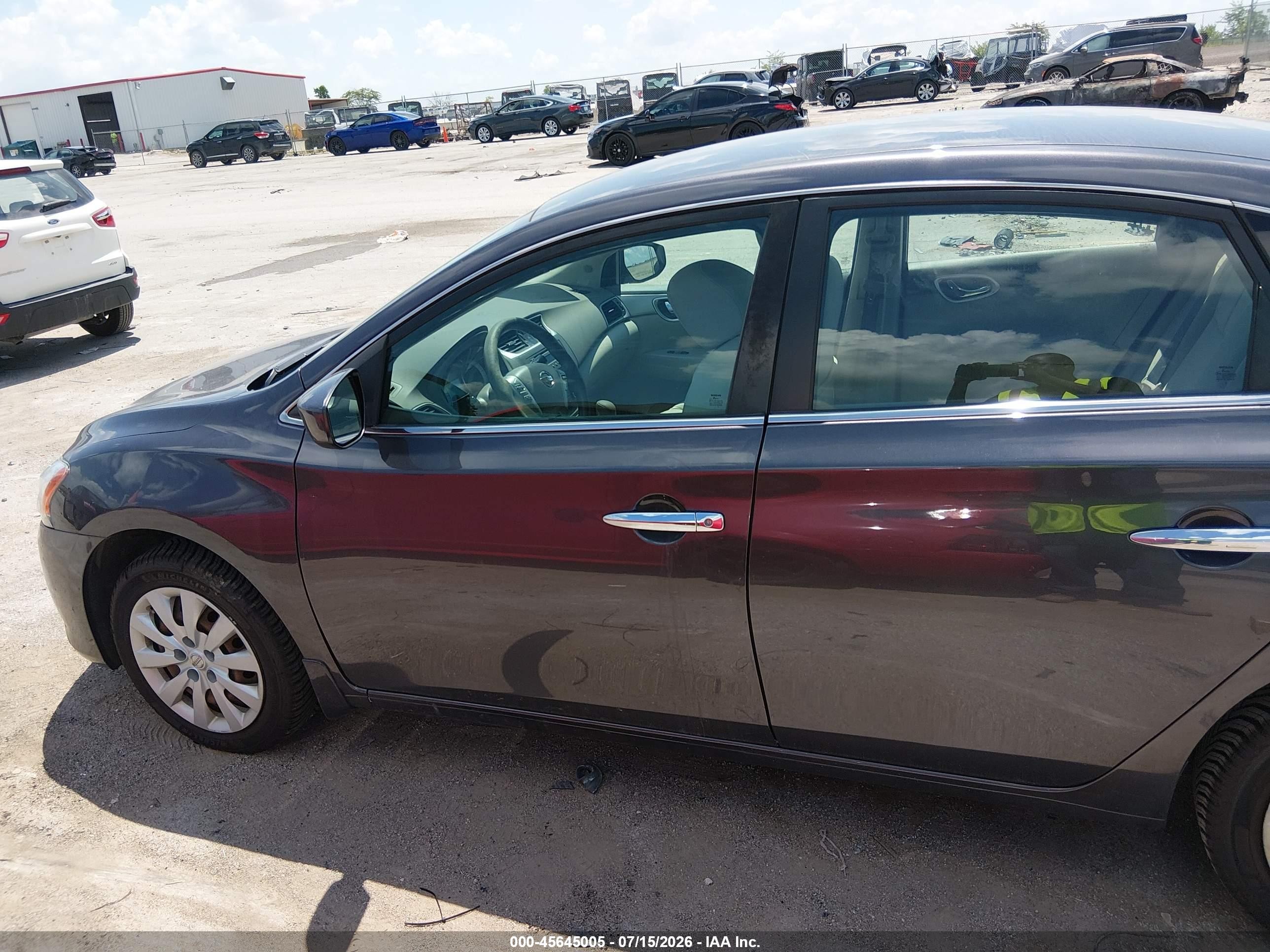 2014 Nissan Sentra Sv Бежевый vin: 3N1AB7AP7EY270071