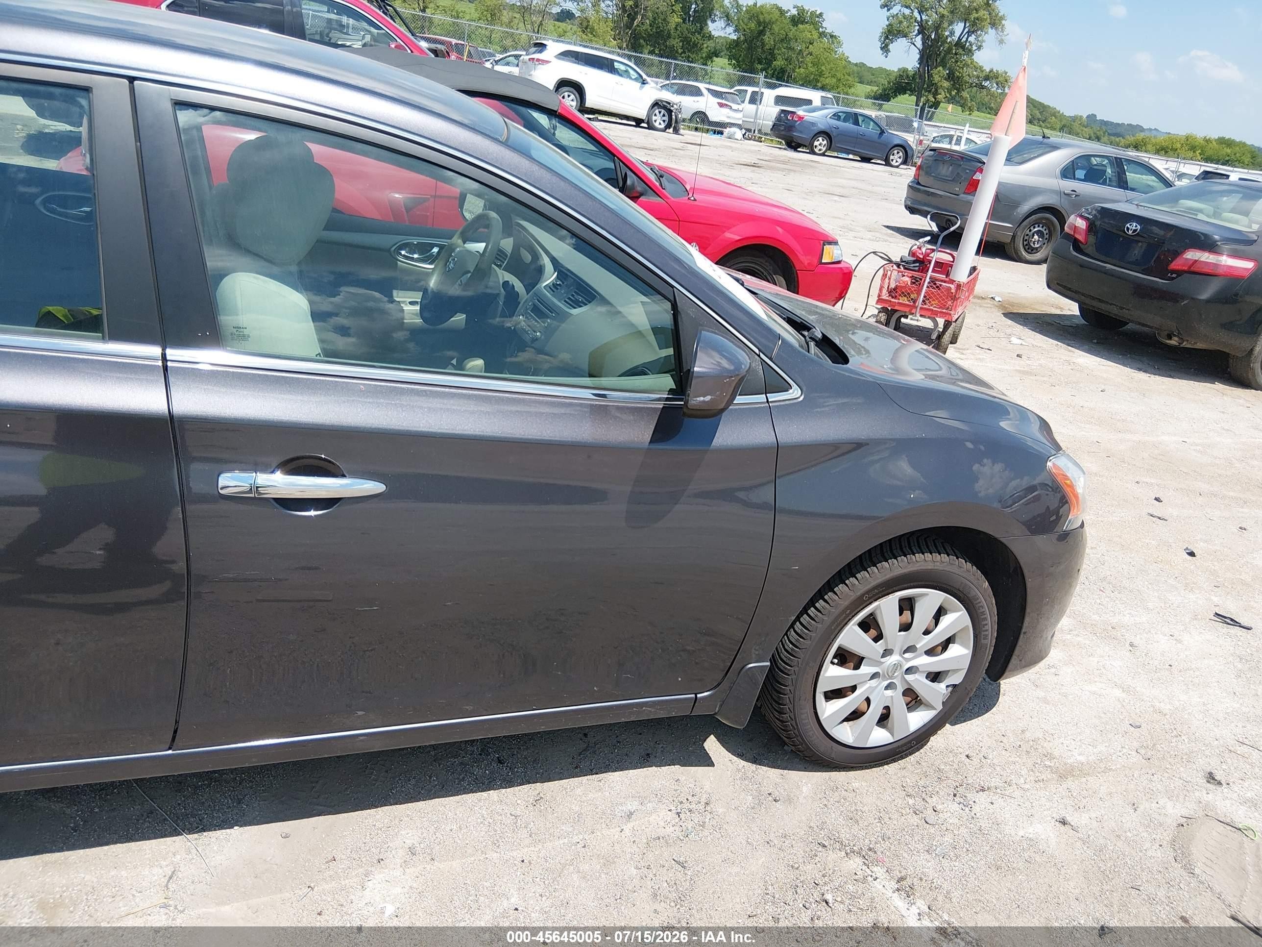 2014 Nissan Sentra Sv Бежевый vin: 3N1AB7AP7EY270071