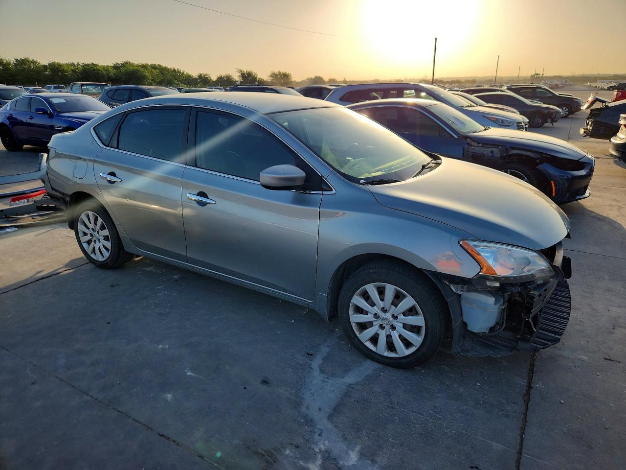2014 Nissan Sentra Sv Silver vin: 3N1AB7AP7EY270345