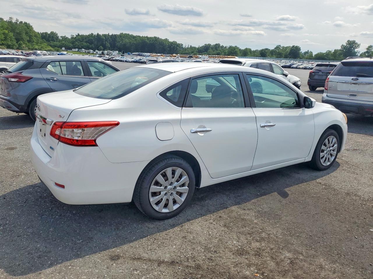 2014 Nissan Sentra Sv White vin: 3N1AB7AP7EY272581