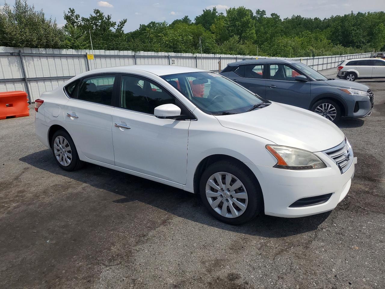 2014 Nissan Sentra Sv White vin: 3N1AB7AP7EY272581