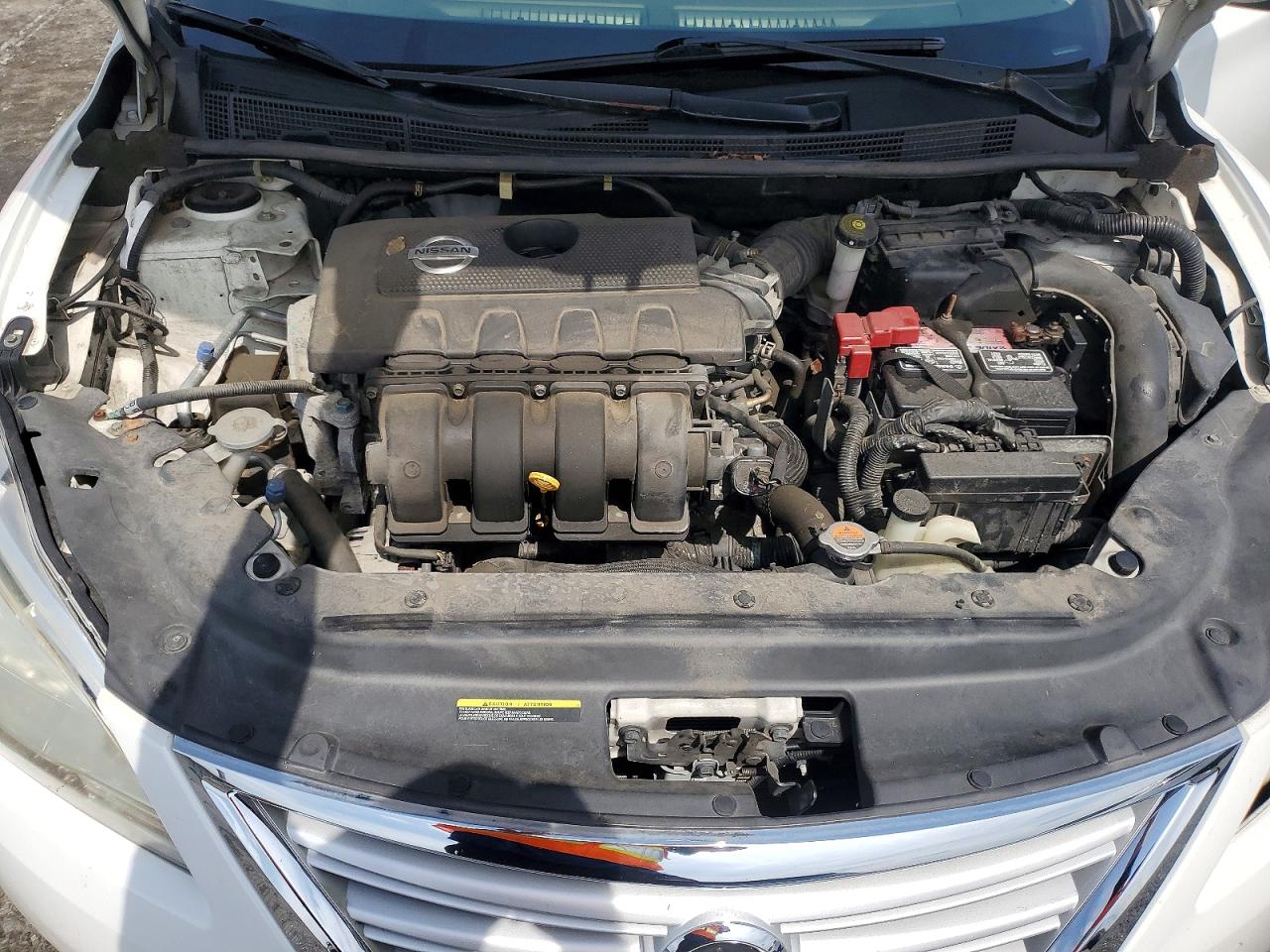 2014 Nissan Sentra Sv White vin: 3N1AB7AP7EY272581