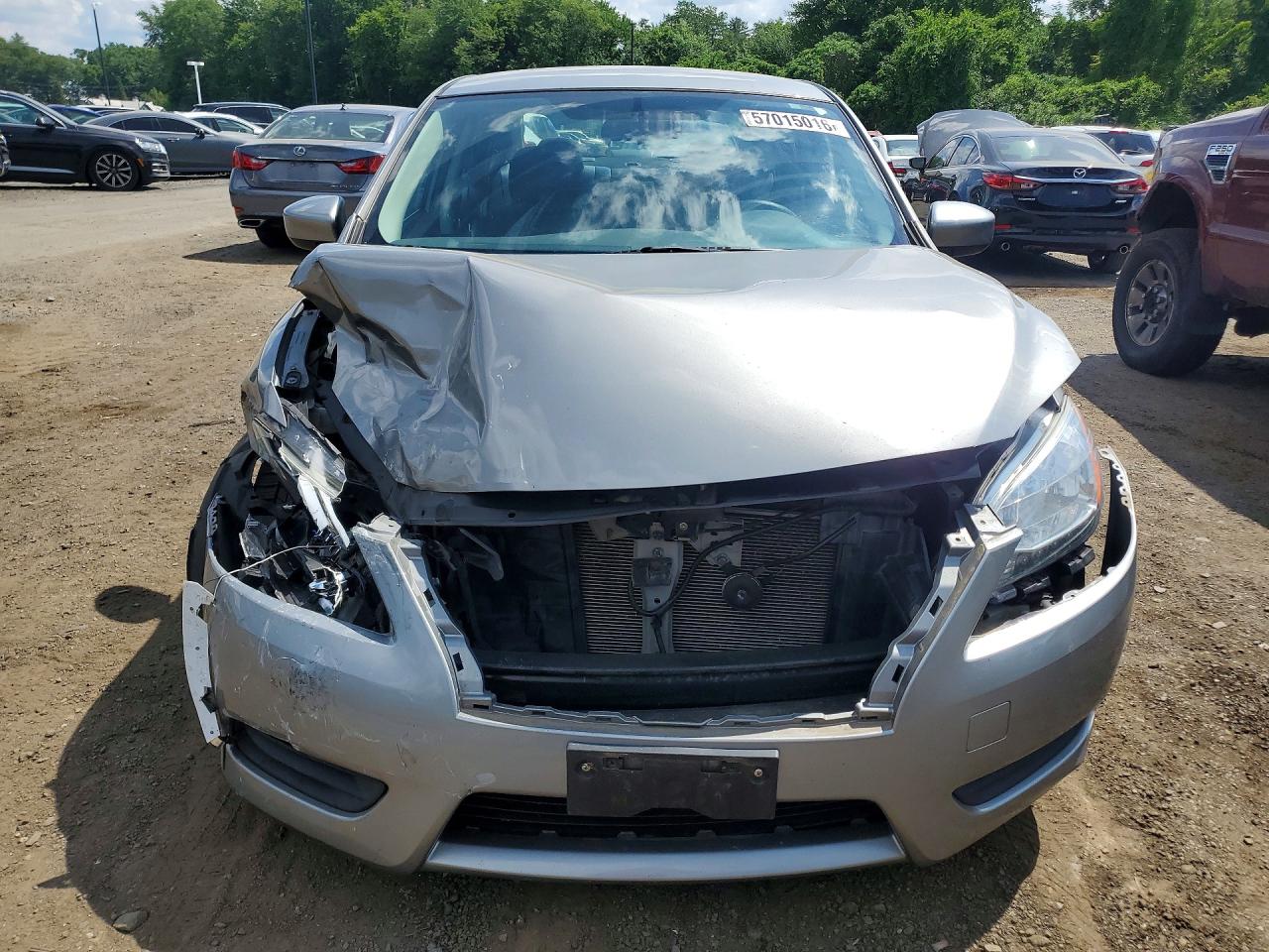 2014 Nissan Sentra Sv Silver vin: 3N1AB7AP7EY273696