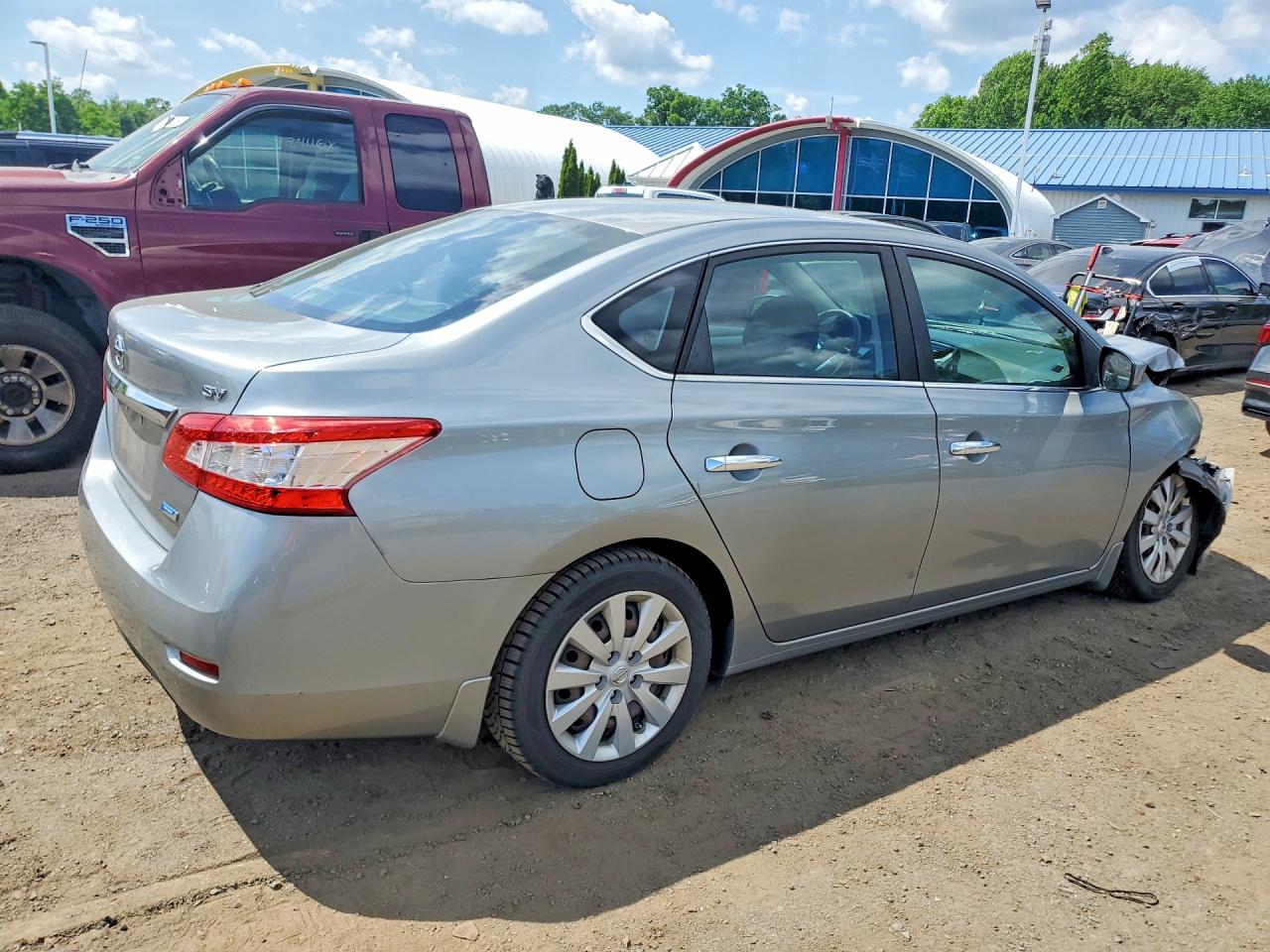 2014 Nissan Sentra Sv Silver vin: 3N1AB7AP7EY273696