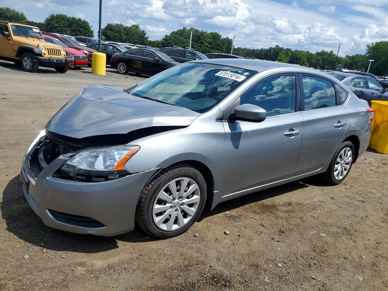 2014 Nissan Sentra Sv Silver vin: 3N1AB7AP7EY273696