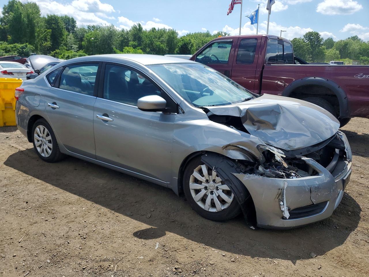 2014 Nissan Sentra Sv Silver vin: 3N1AB7AP7EY273696