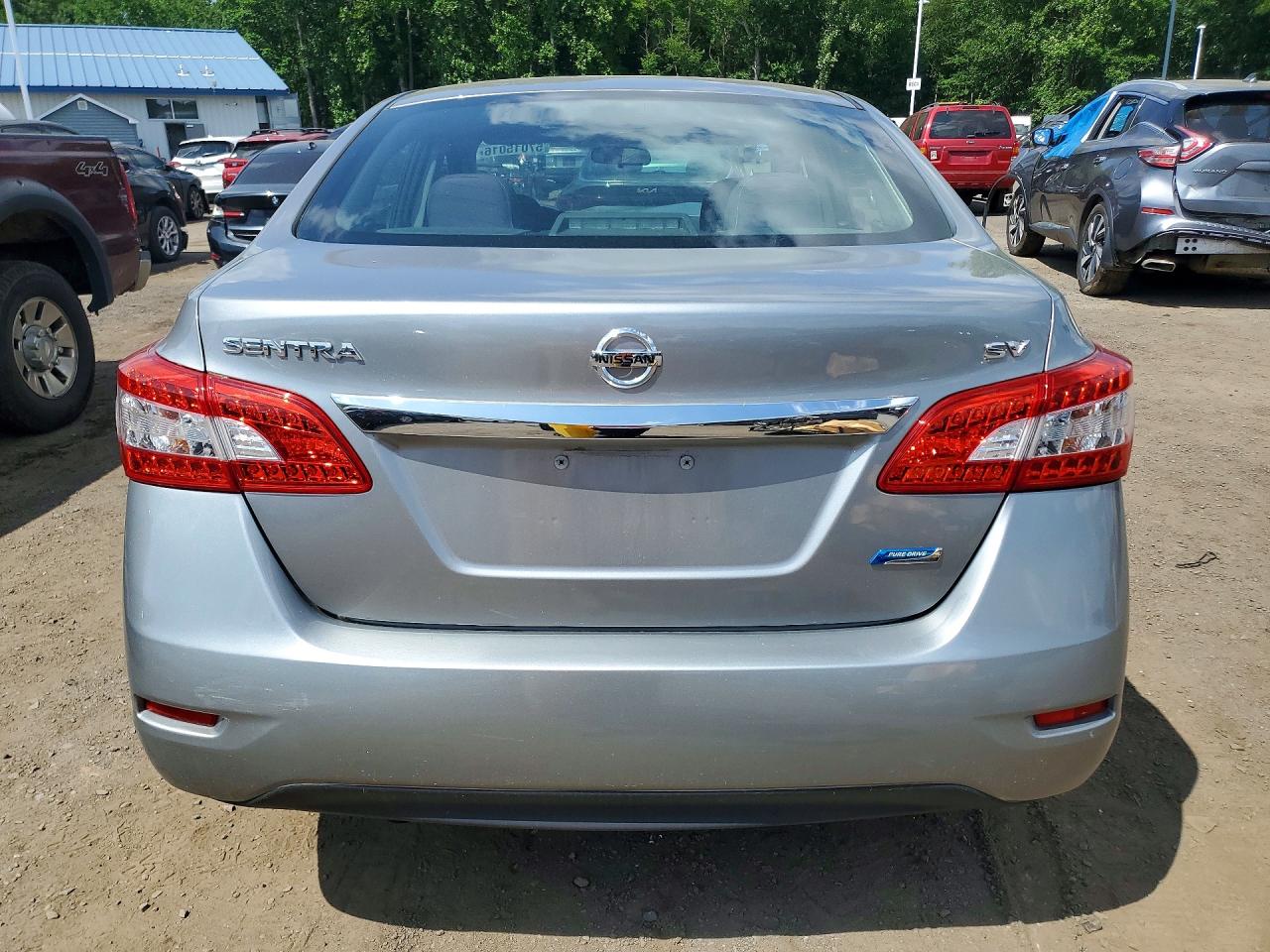2014 Nissan Sentra Sv Silver vin: 3N1AB7AP7EY273696
