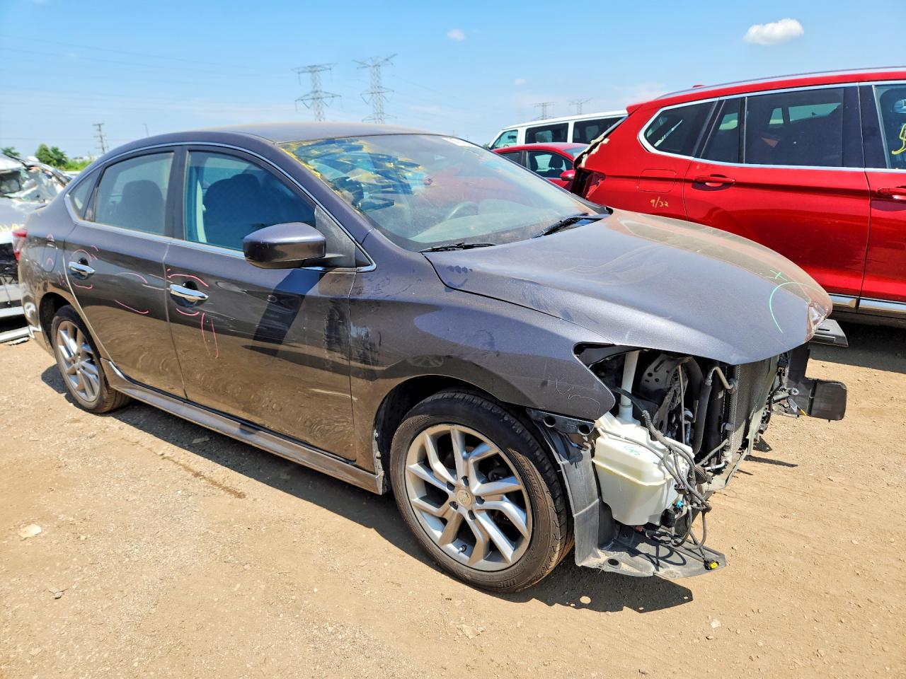 2014 Nissan Sentra Sr Gray vin: 3N1AB7AP7EY275142