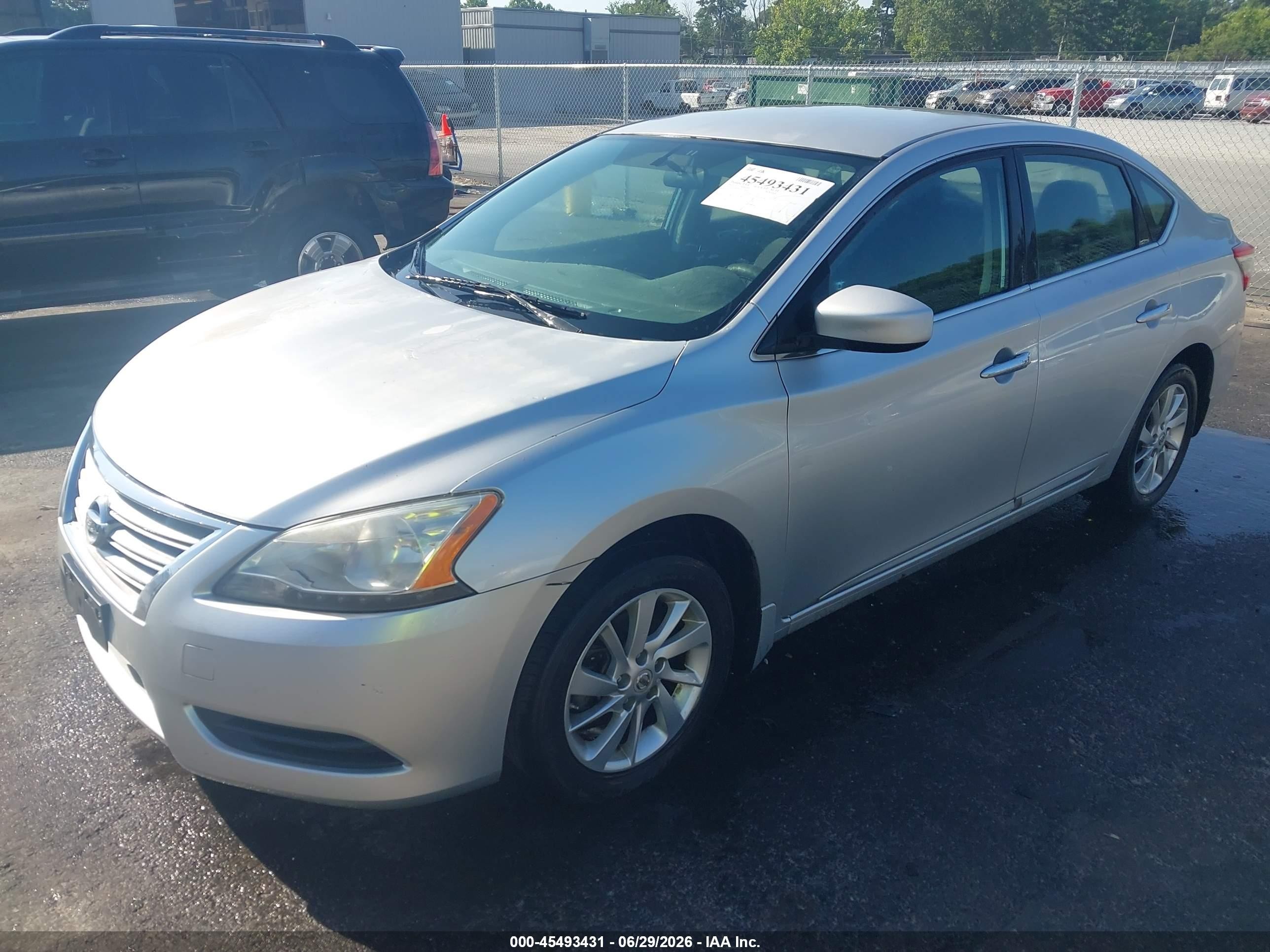 2014 Nissan Sentra Sv Silver vin: 3N1AB7AP7EY276145