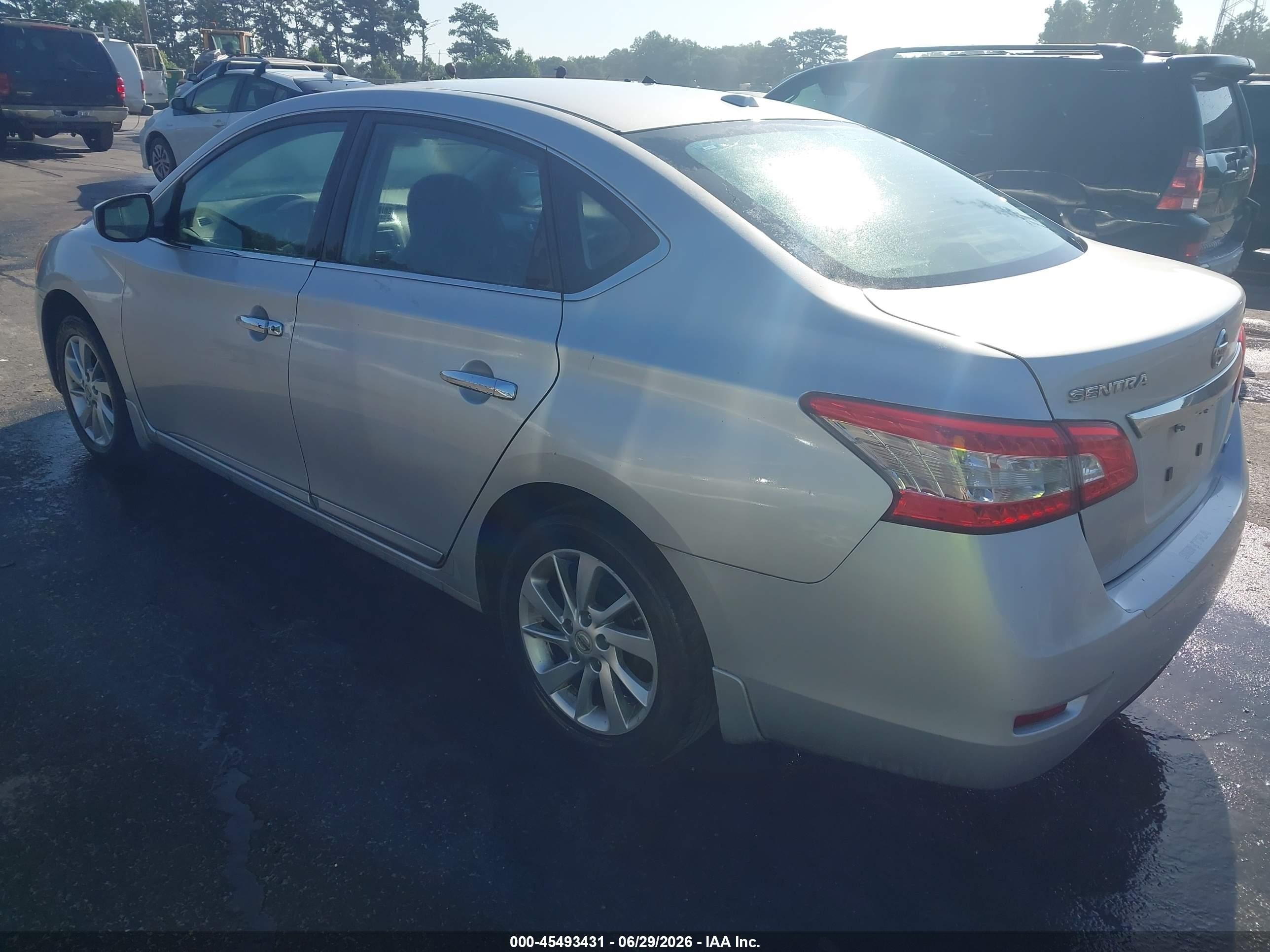 2014 Nissan Sentra Sv Silver vin: 3N1AB7AP7EY276145