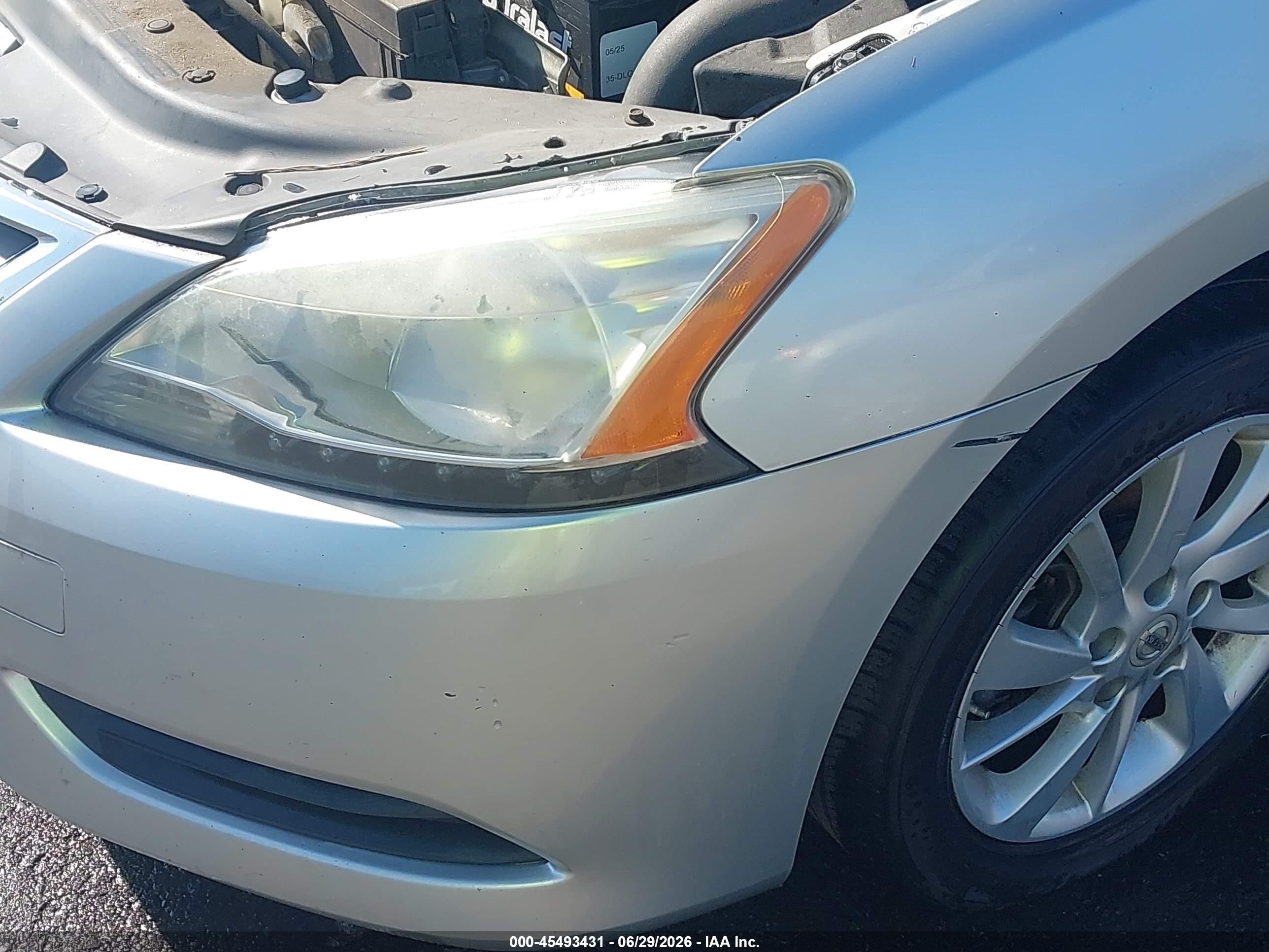 2014 Nissan Sentra Sv Silver vin: 3N1AB7AP7EY276145