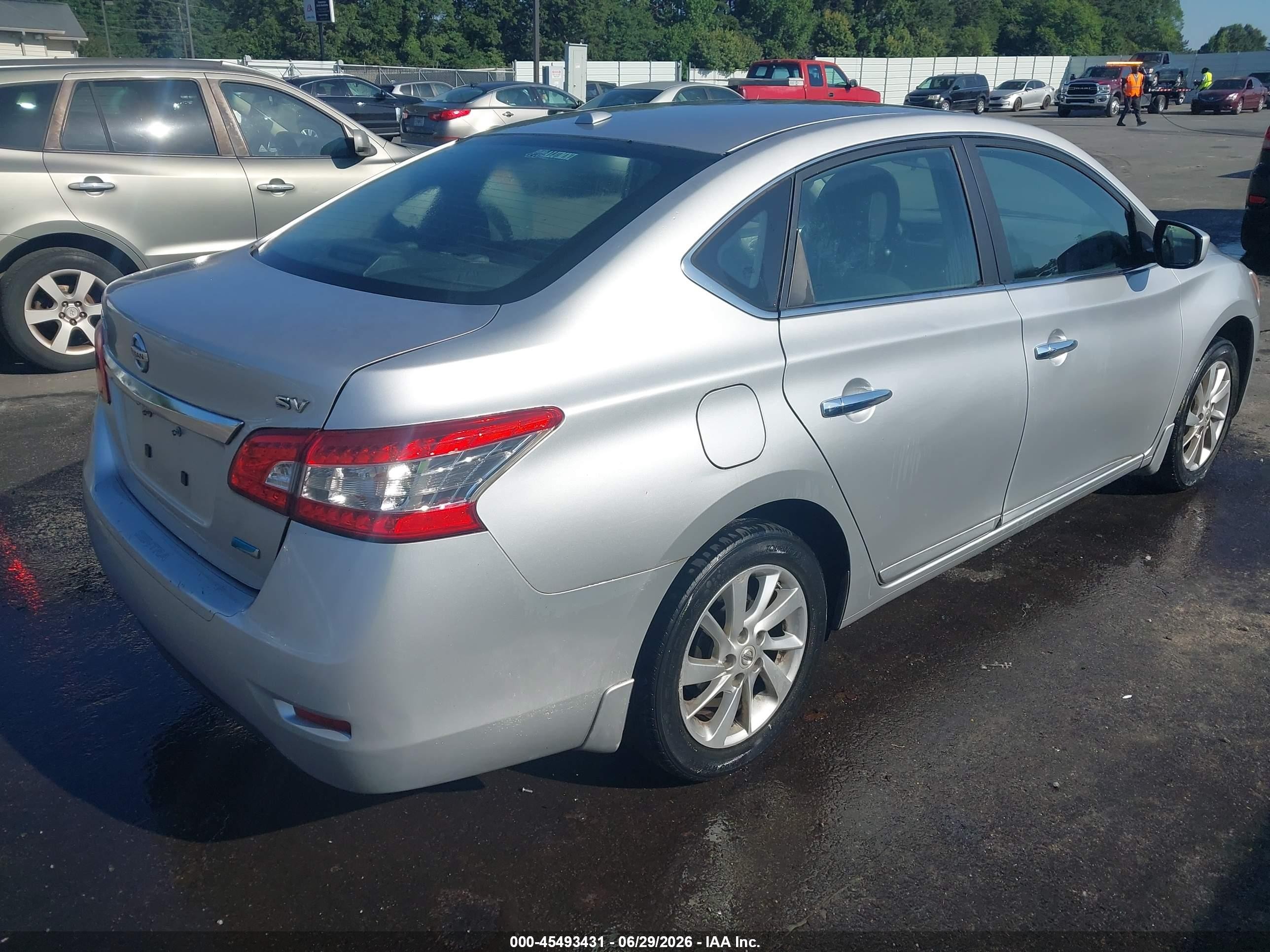 2014 Nissan Sentra Sv Silver vin: 3N1AB7AP7EY276145