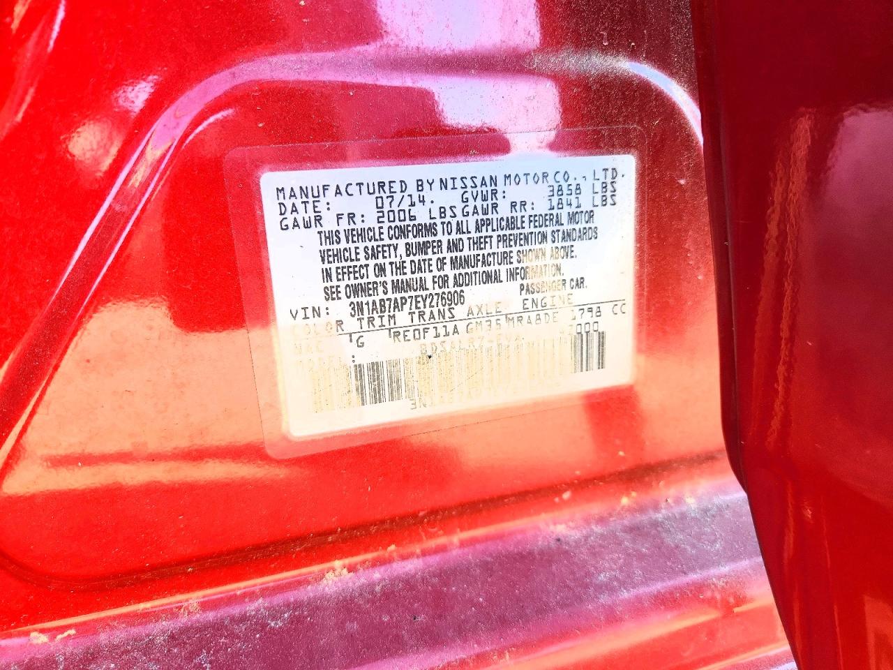 2014 Nissan Sentra Burgundy vin: 3N1AB7AP7EY276906