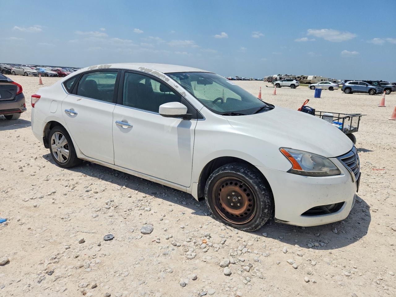2014 Nissan Sentra Sv Белый vin: 3N1AB7AP7EY279191