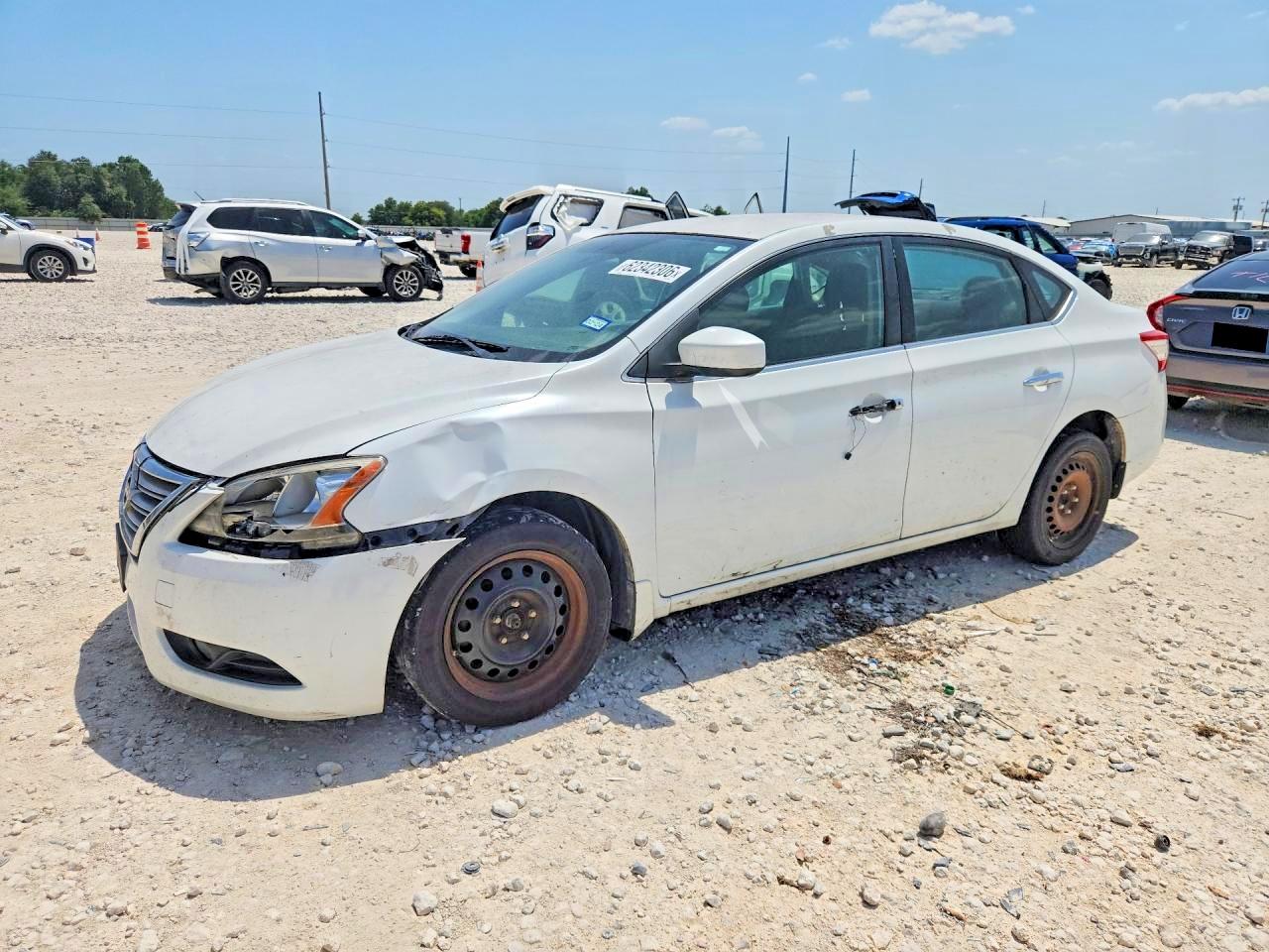 2014 Nissan Sentra Sv White vin: 3N1AB7AP7EY279191