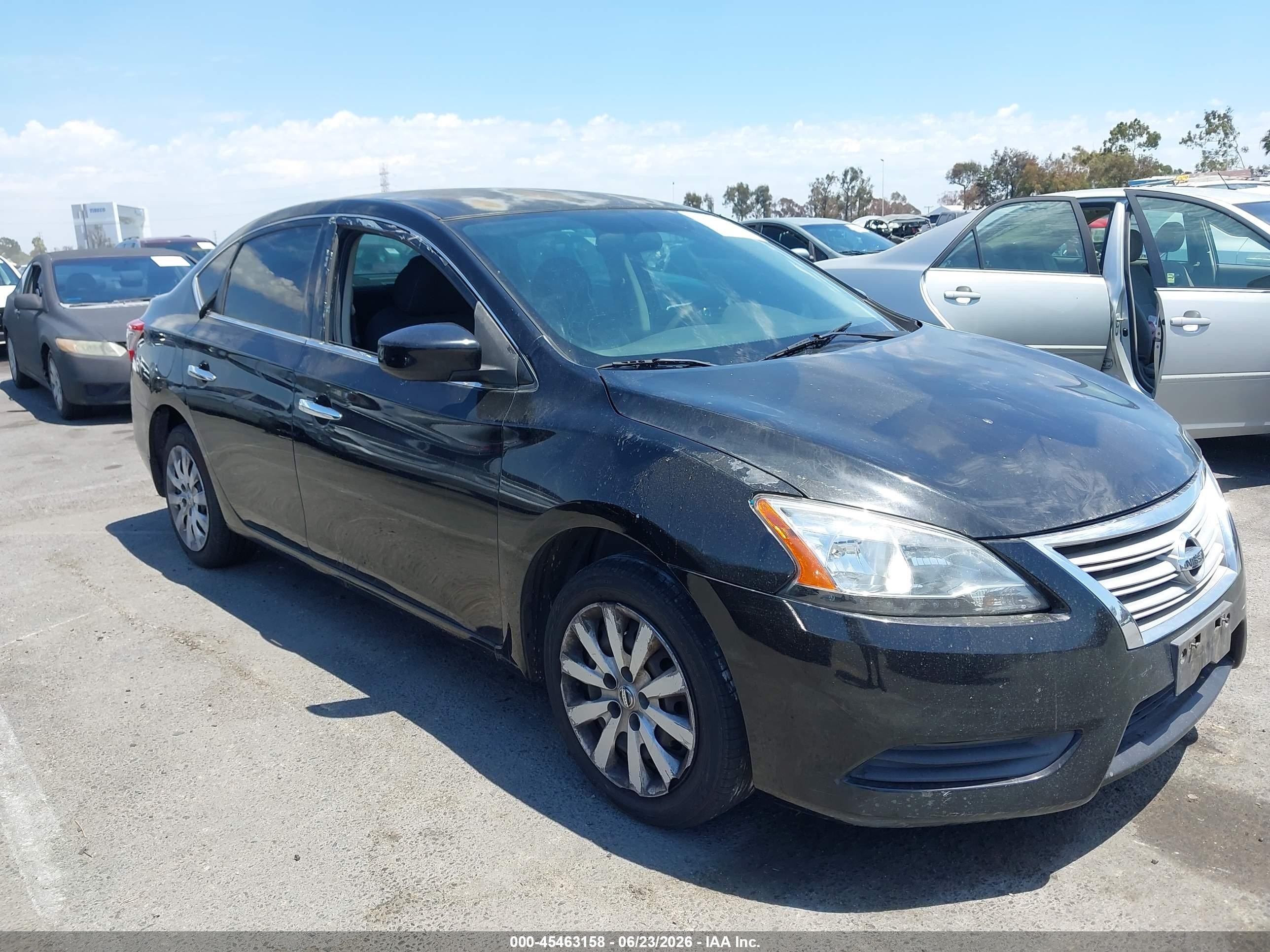 2014 Nissan Sentra S Черный vin: 3N1AB7AP7EY281166