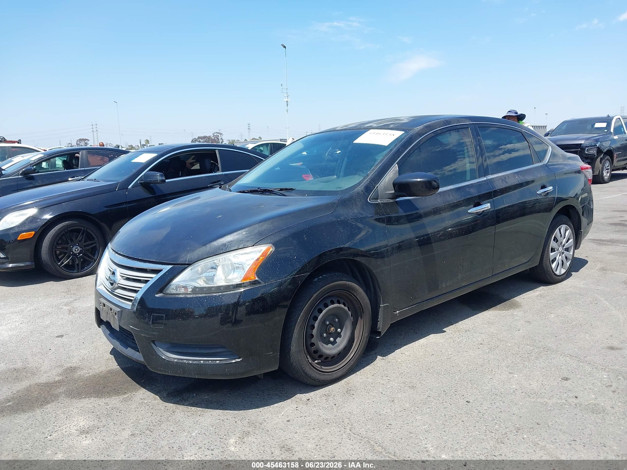 2014 Nissan Sentra S Черный vin: 3N1AB7AP7EY281166