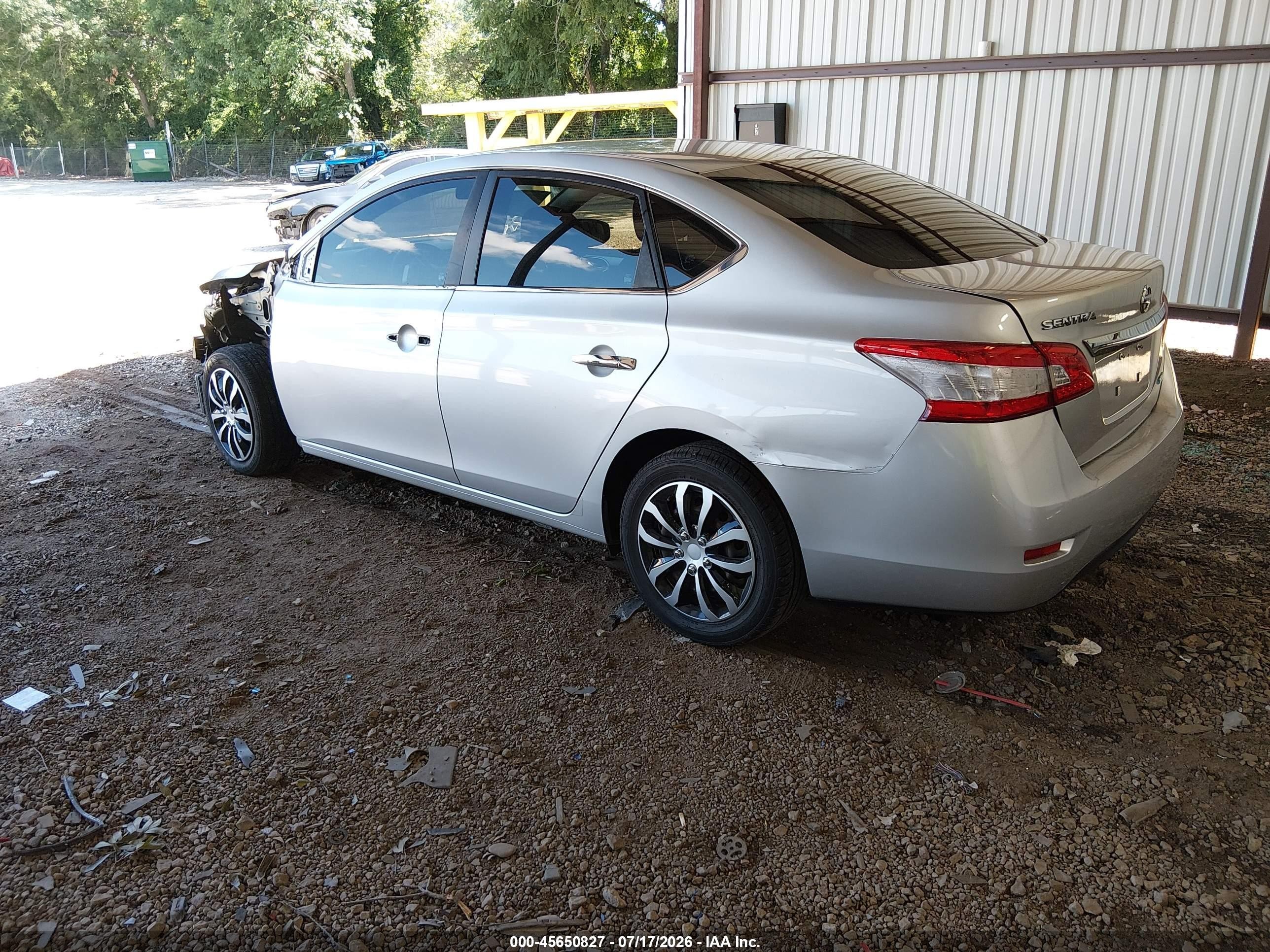 2014 Nissan Sentra S Silver vin: 3N1AB7AP7EY285637